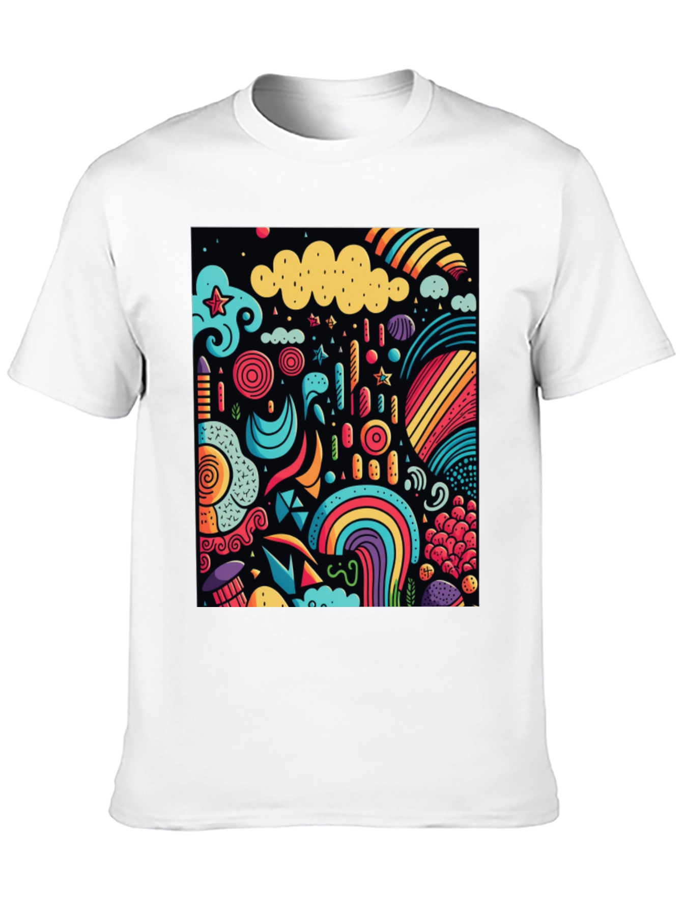 Vibrant Doodle Art Graphic Tee