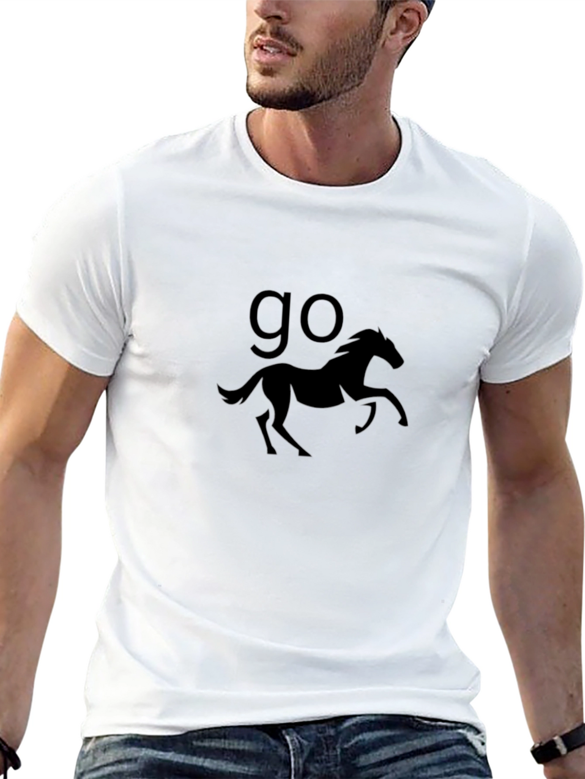 Go Horse T-Shirt - Black Graphic Tee