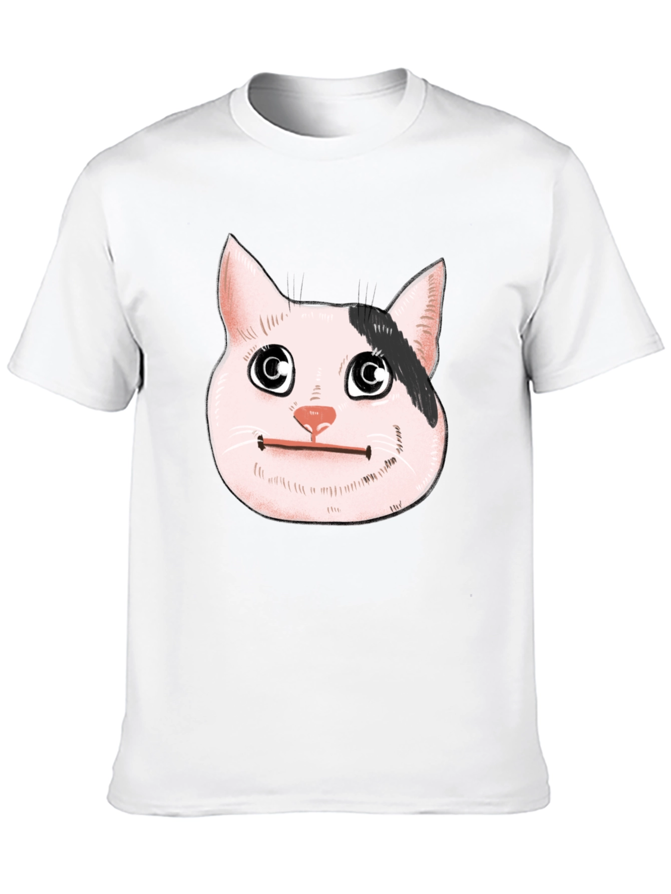 Beluga Cat Meme Black T-Shirt