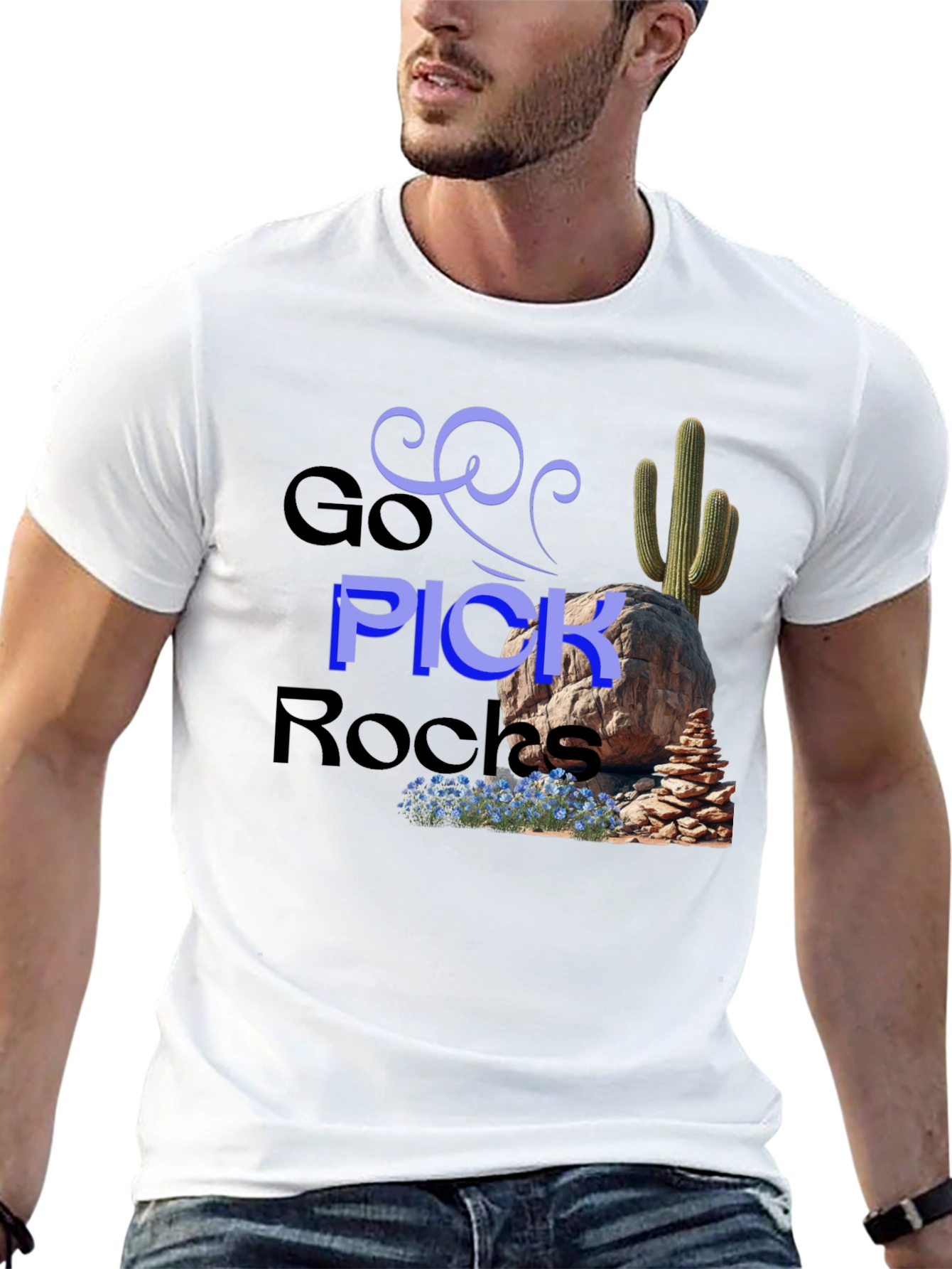 Go Pick Rocks Graphic Tee - Desert Adventure