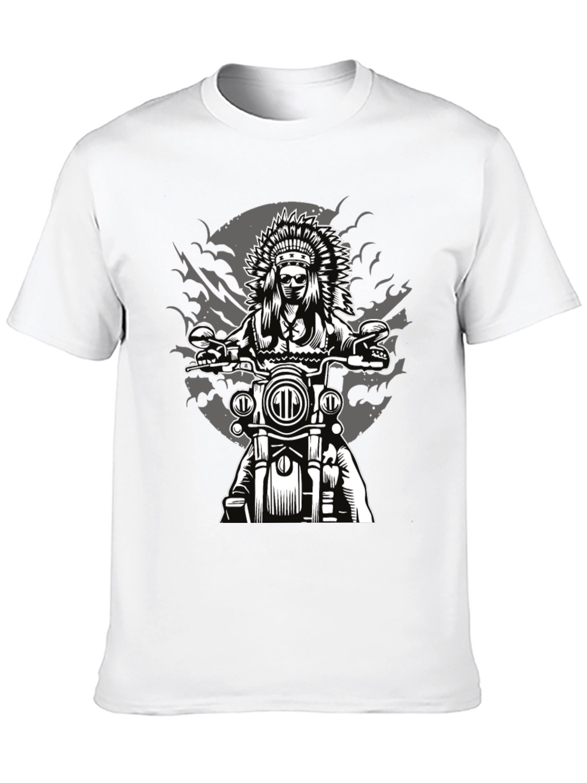 Indian Chief Motorcycle Graphic T-Shirt