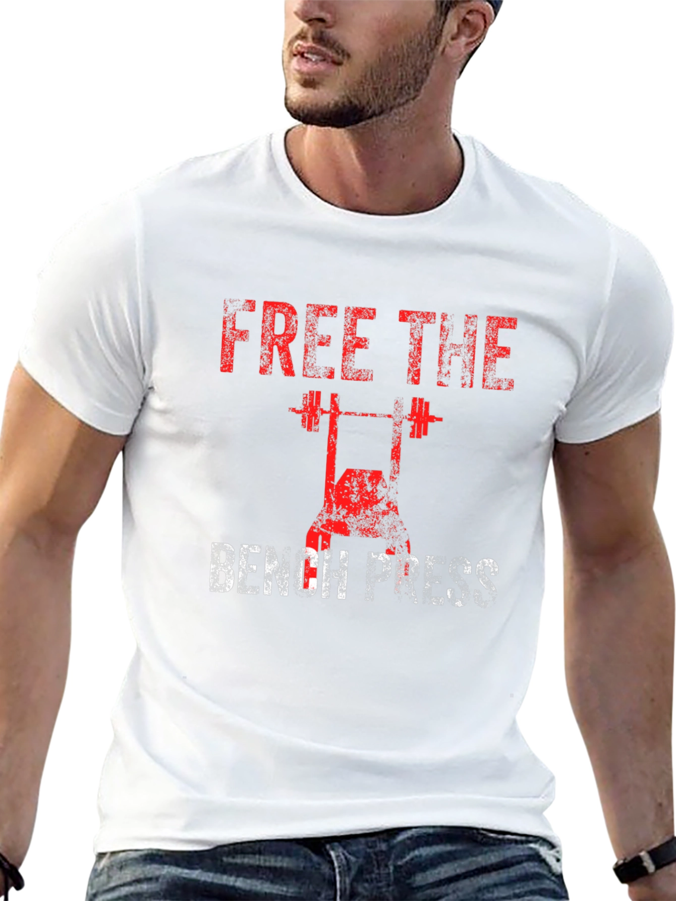 Free the Bench Press Black T-Shirt