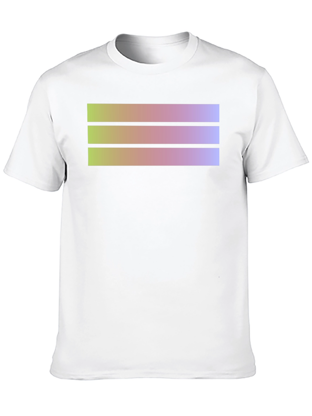 Gradient Stripe Graphic Black T-Shirt