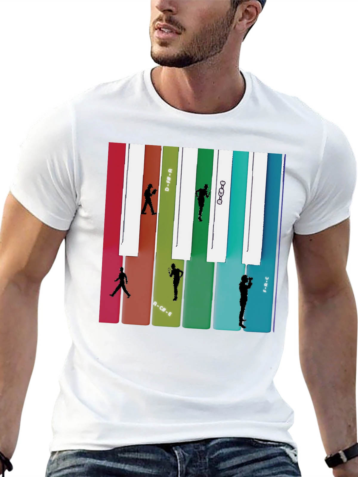 Music Note Piano Keys Runner T-Shirt