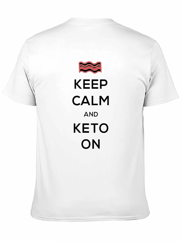 Keep Calm and Keto On Black T-Shirt