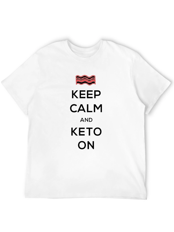 Keep Calm and Keto On Black T-Shirt