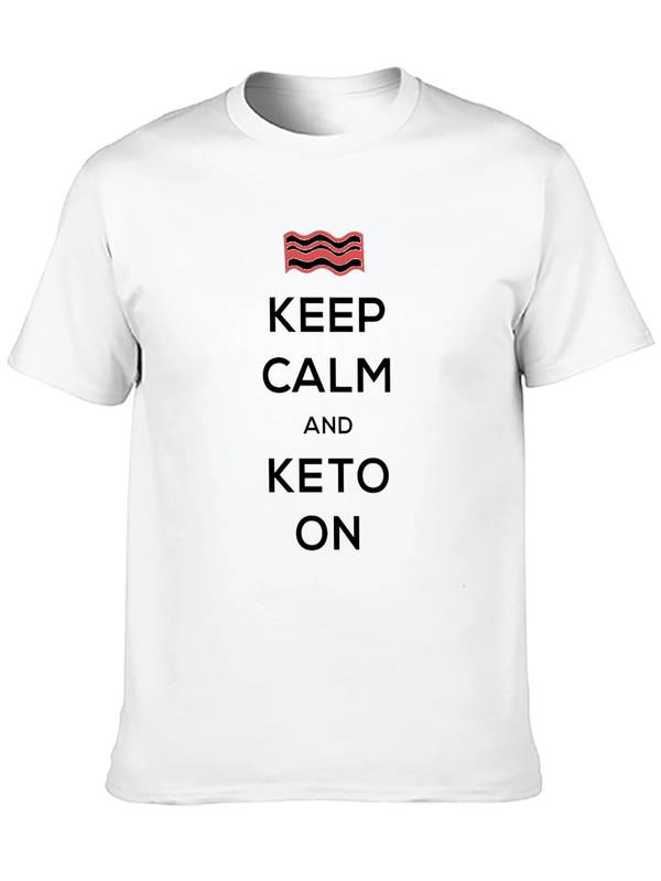 Keep Calm and Keto On Black T-Shirt