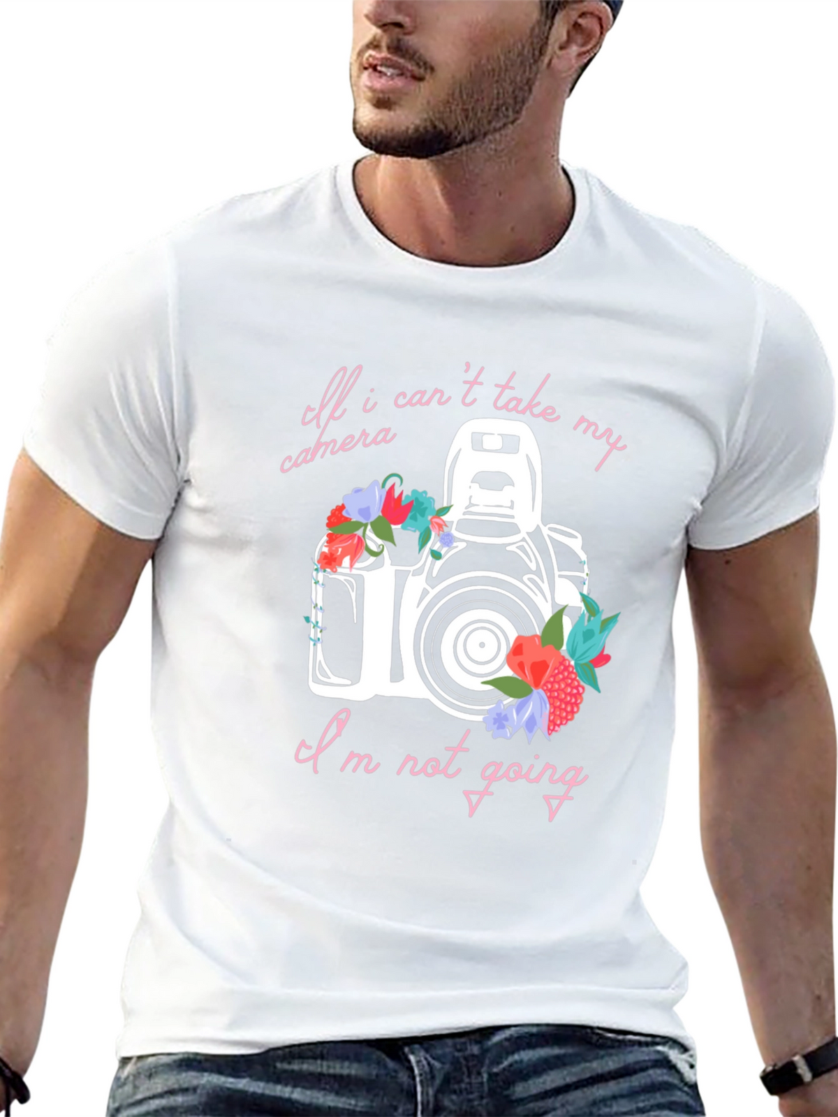 Floral Camera Graphic Tee - Photographers T-Shirt
