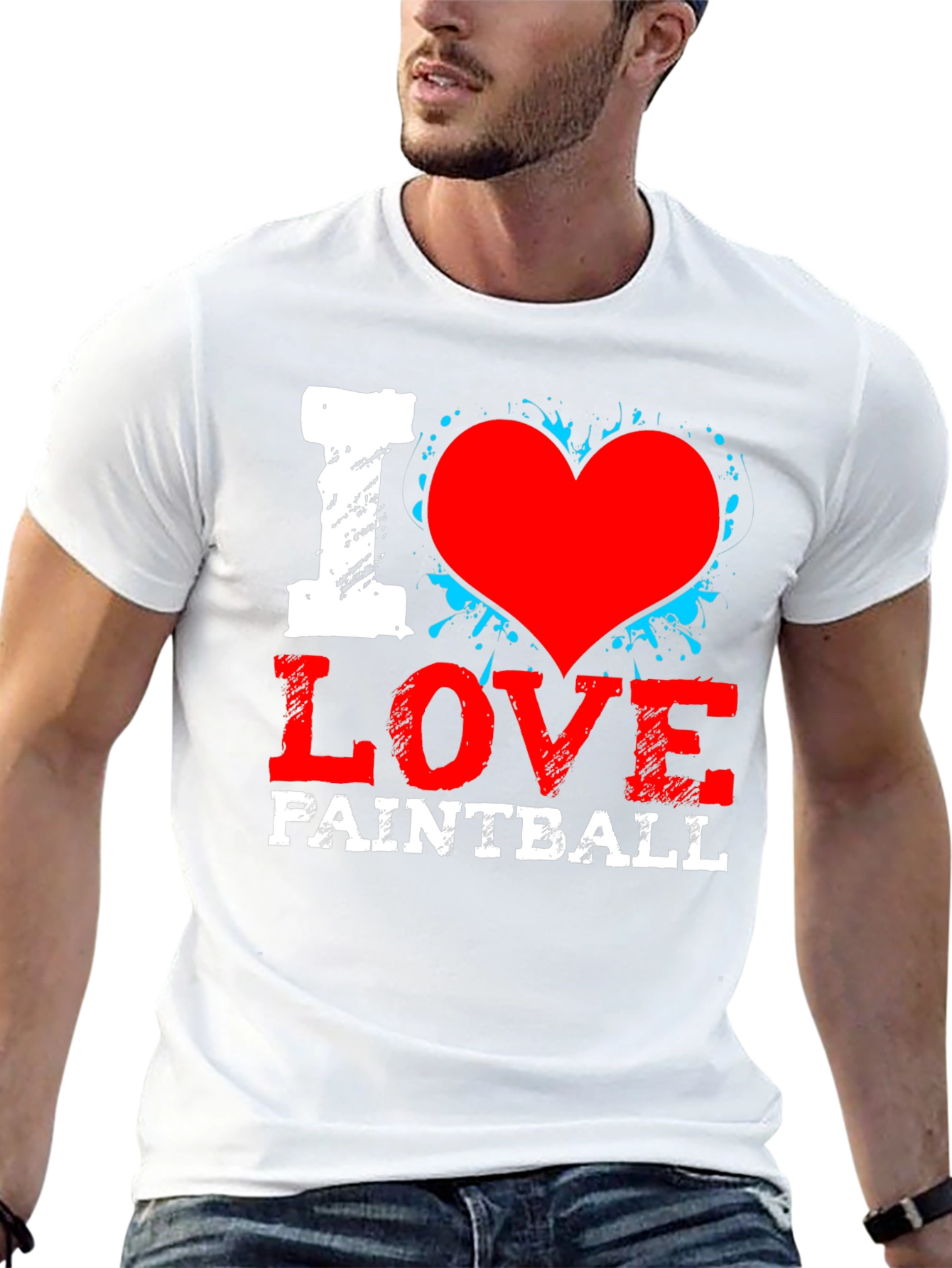 I Love Paintball Black T-Shirt