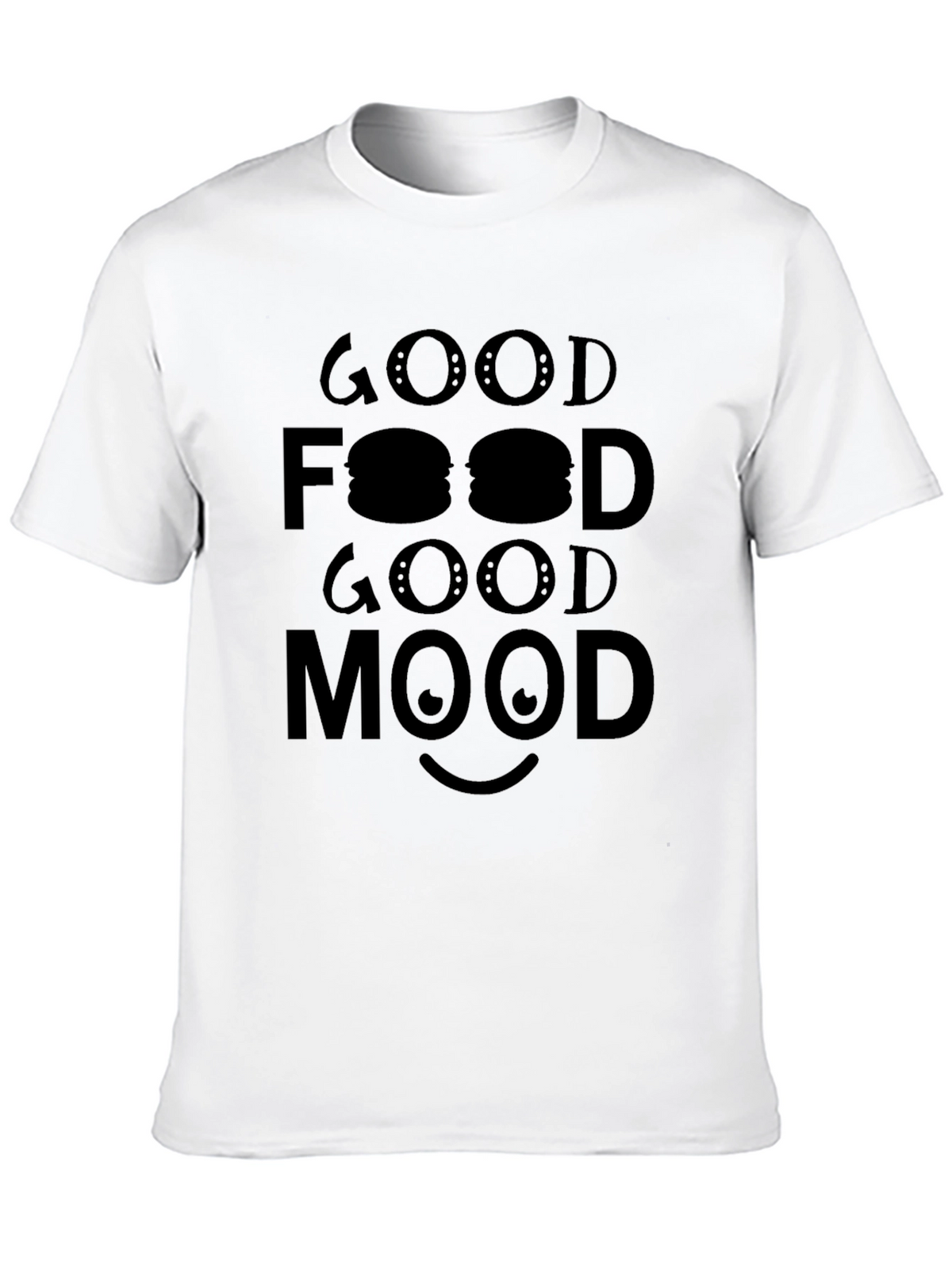 Good Food Good Mood Graphic Tee - Black