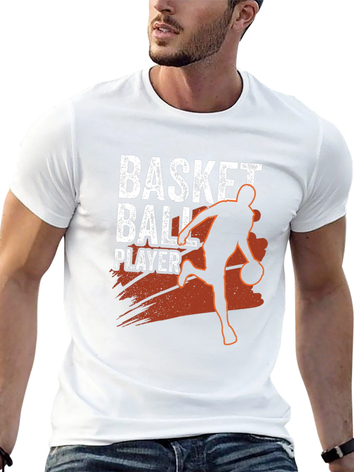 Basketball Player Black Graphic Tee