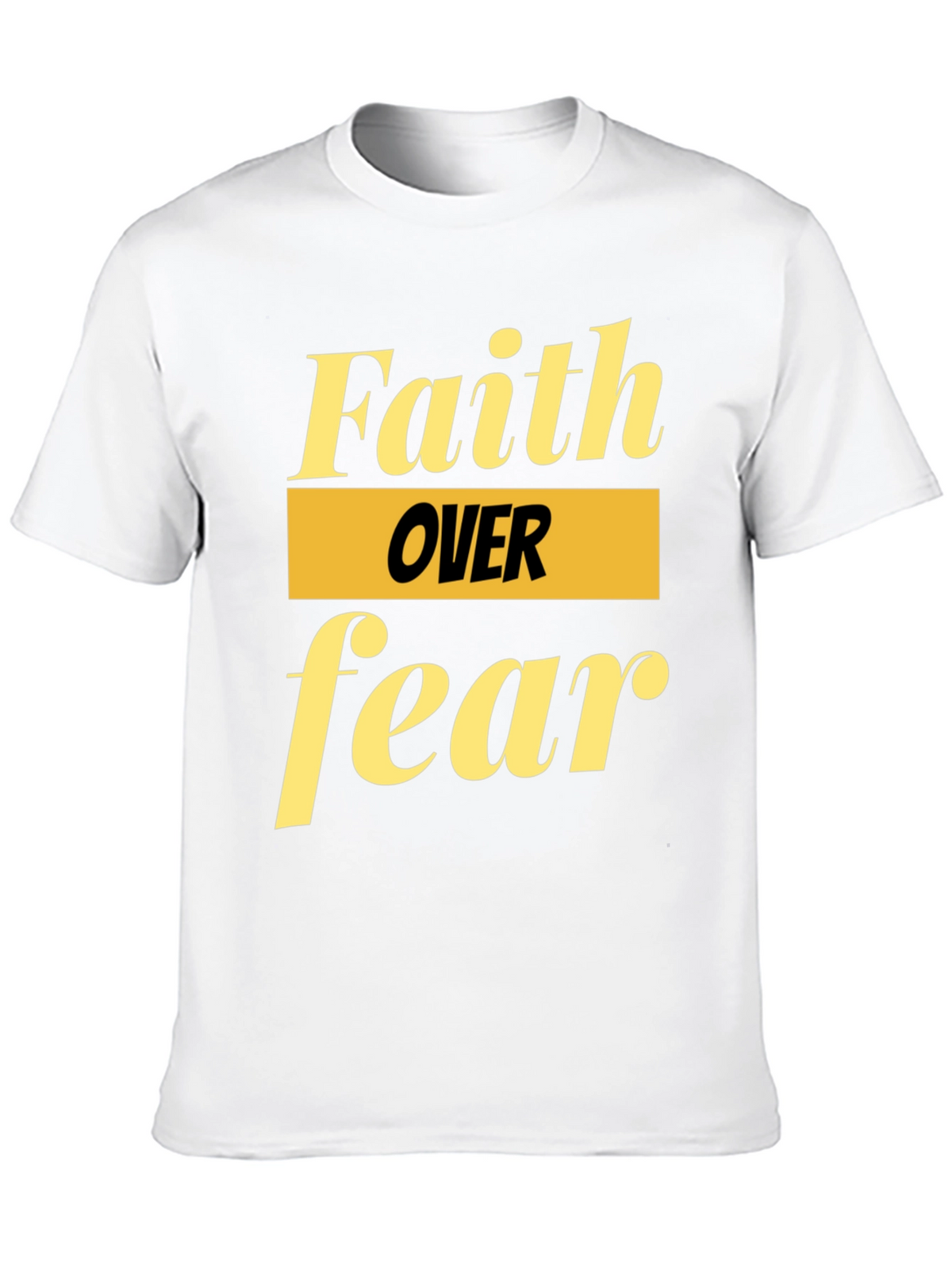 Faith Over Fear Graphic Tee - Inspirational Black T-Shirt