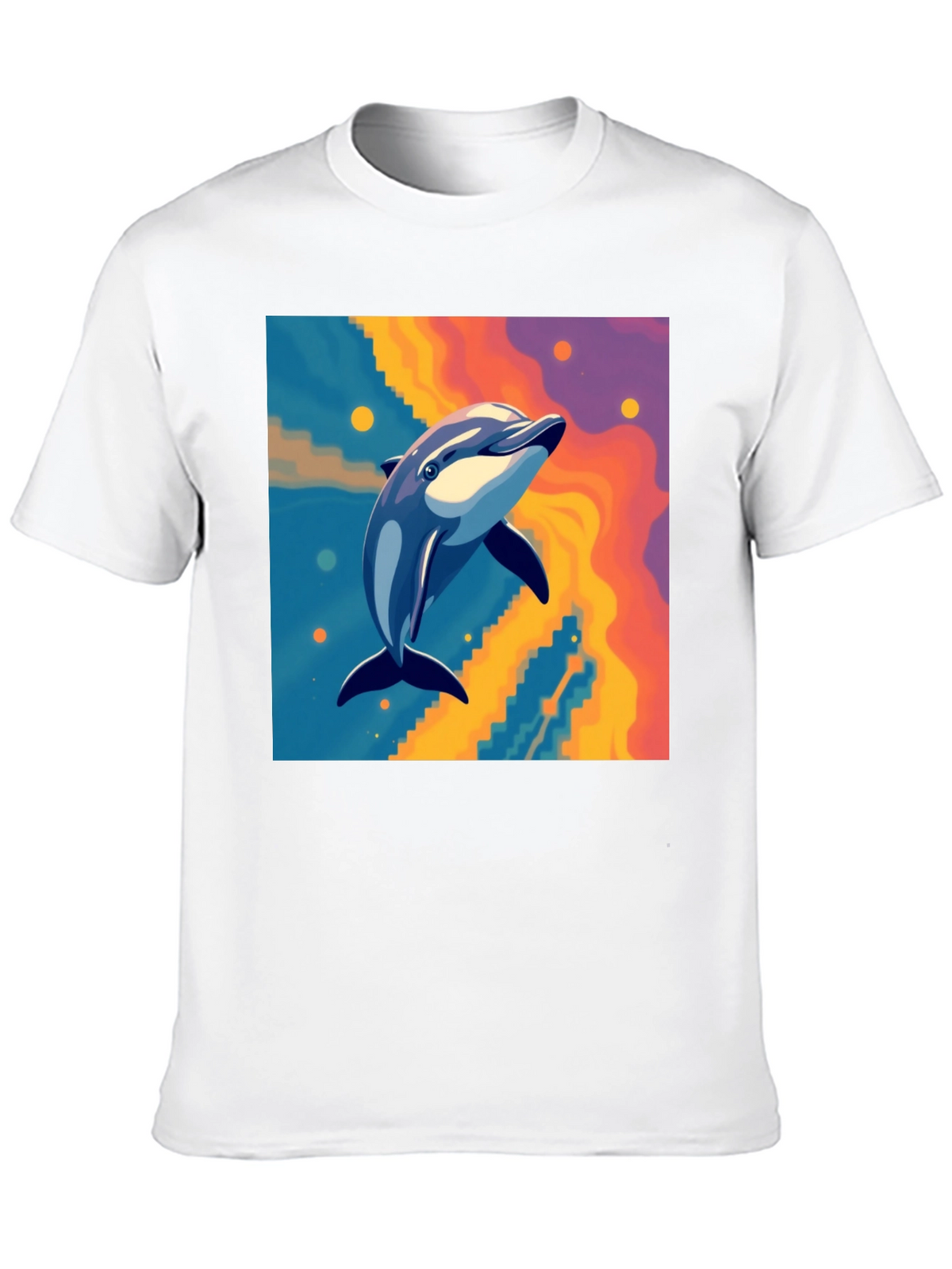 Dolphin Graphic Tee - Vibrant Art Print
