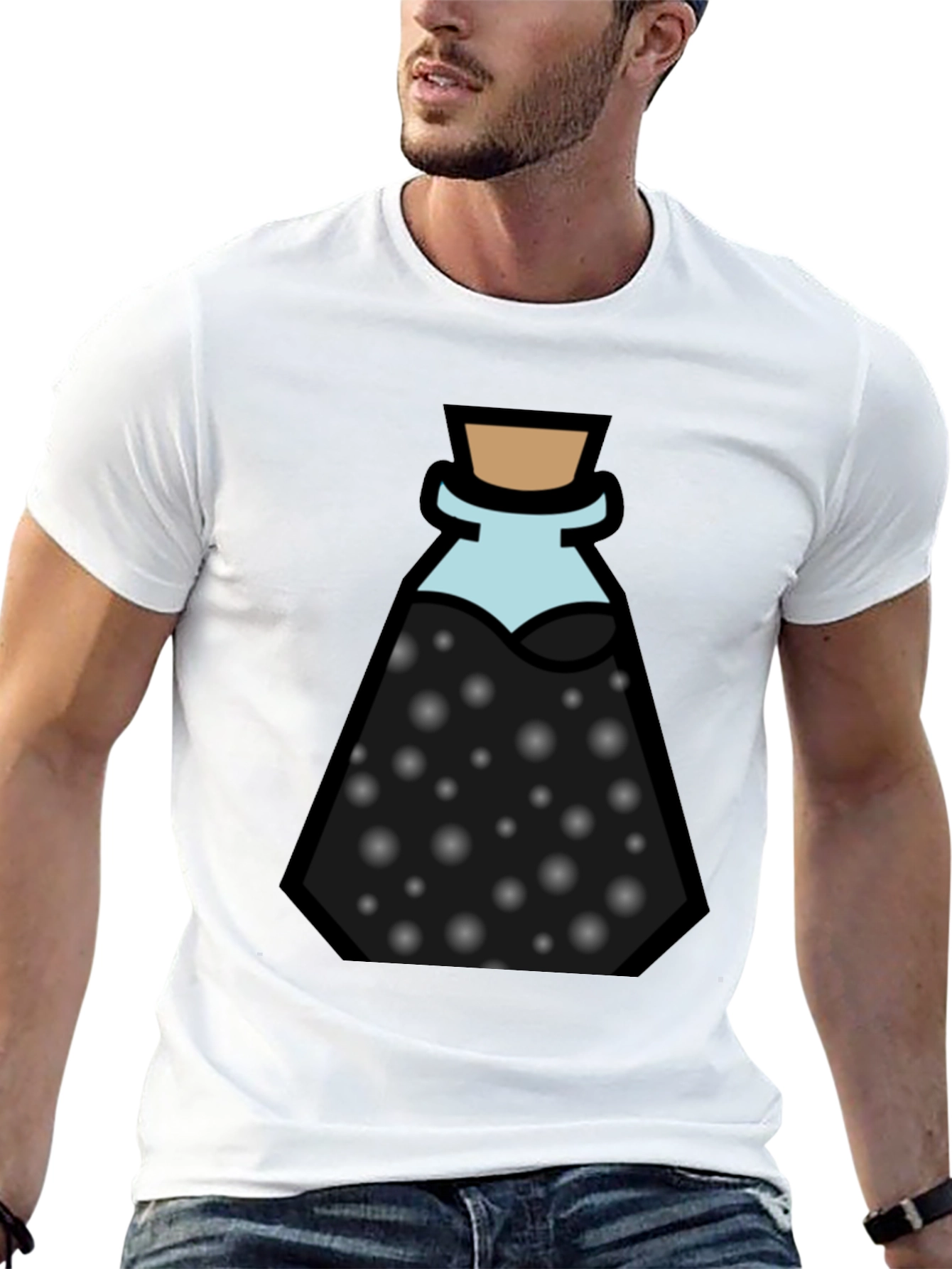 Potion Bottle Graphic Black T-Shirt