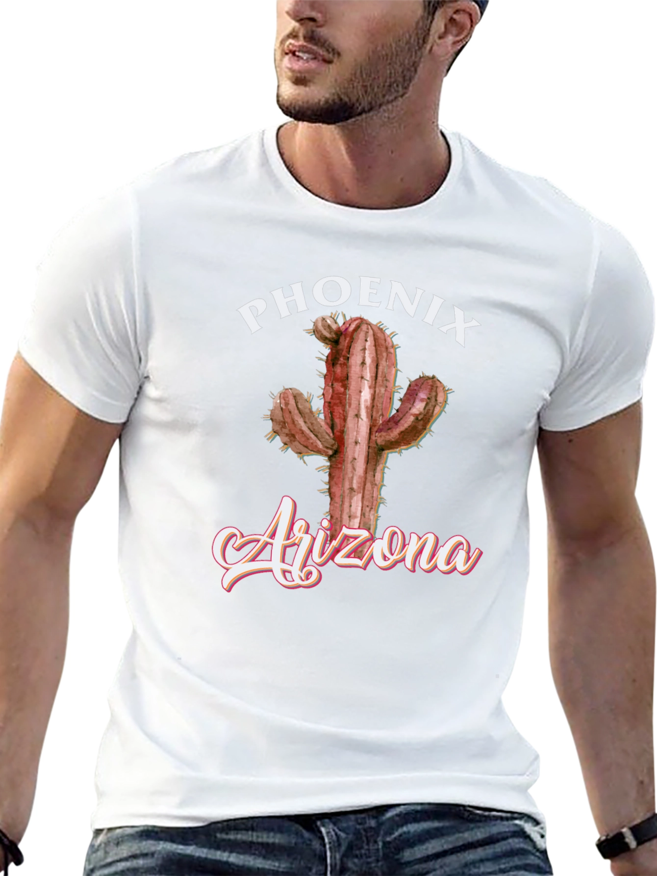 Phoenix Arizona Cactus Graphic T-Shirt