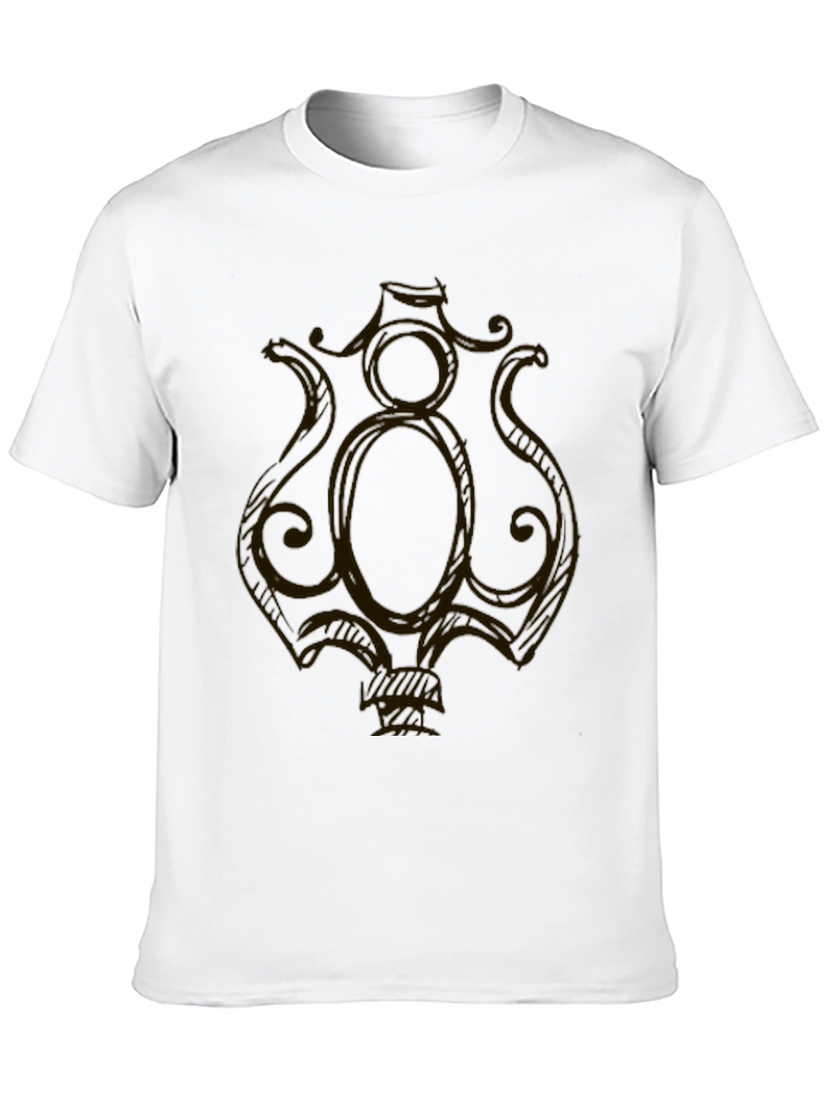Ornate Graphic Tee - Black Cotton Blend