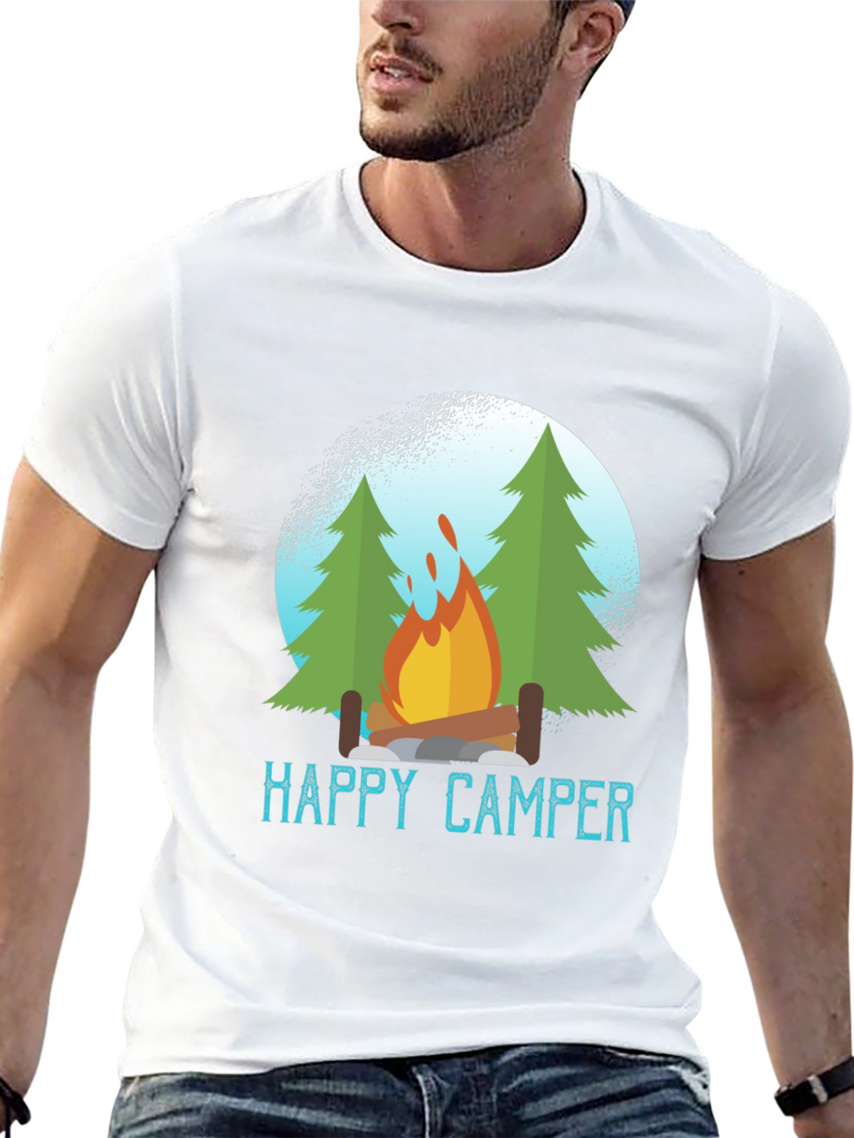 Happy Camper T-Shirt - Outdoors Adventure Tee