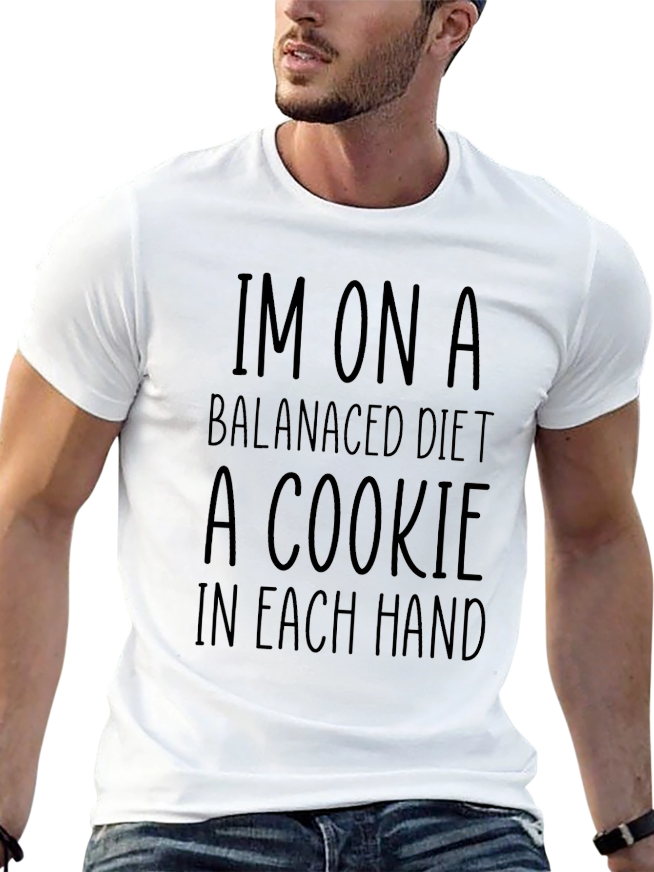 Funny Im On A Balanced Diet Graphic Tee