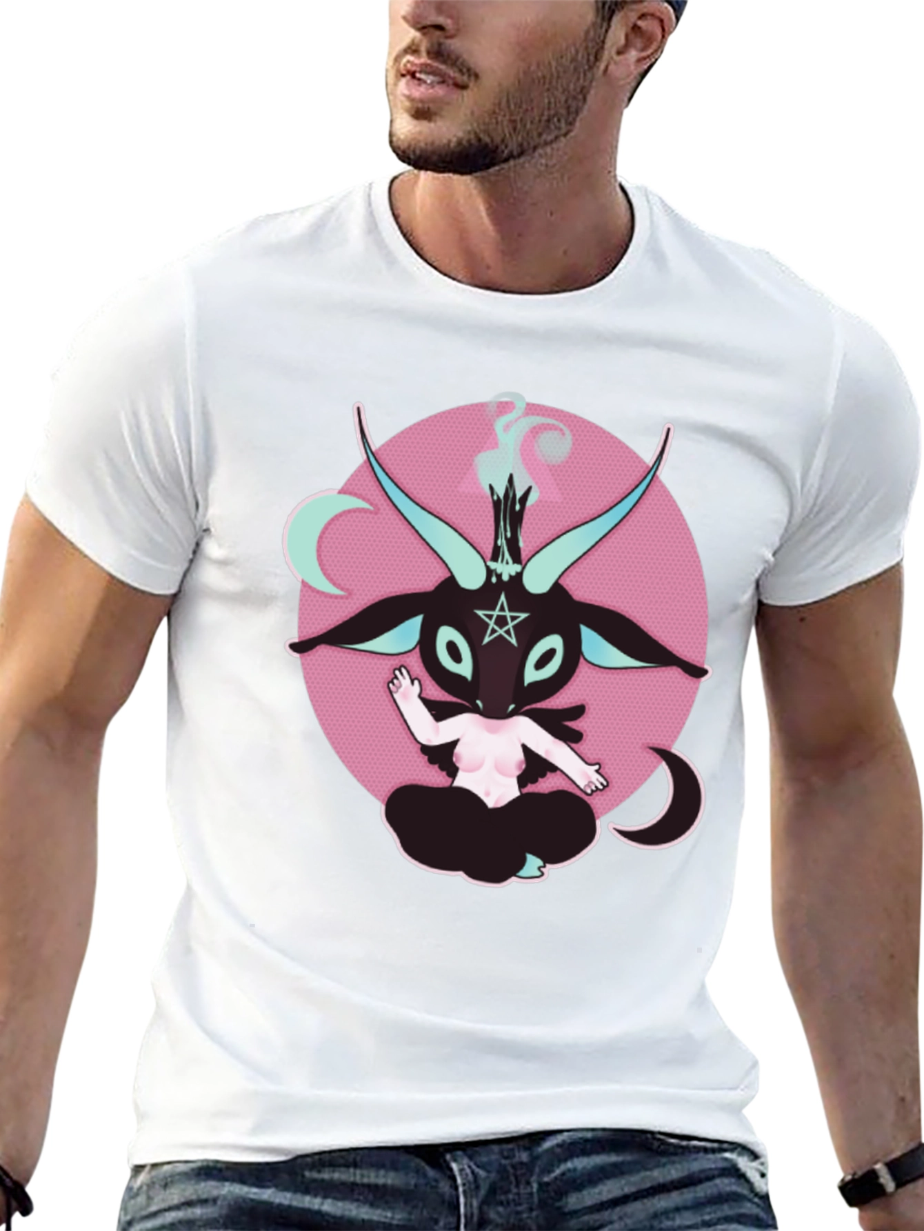 Baphomet Graphic T-Shirt - Black