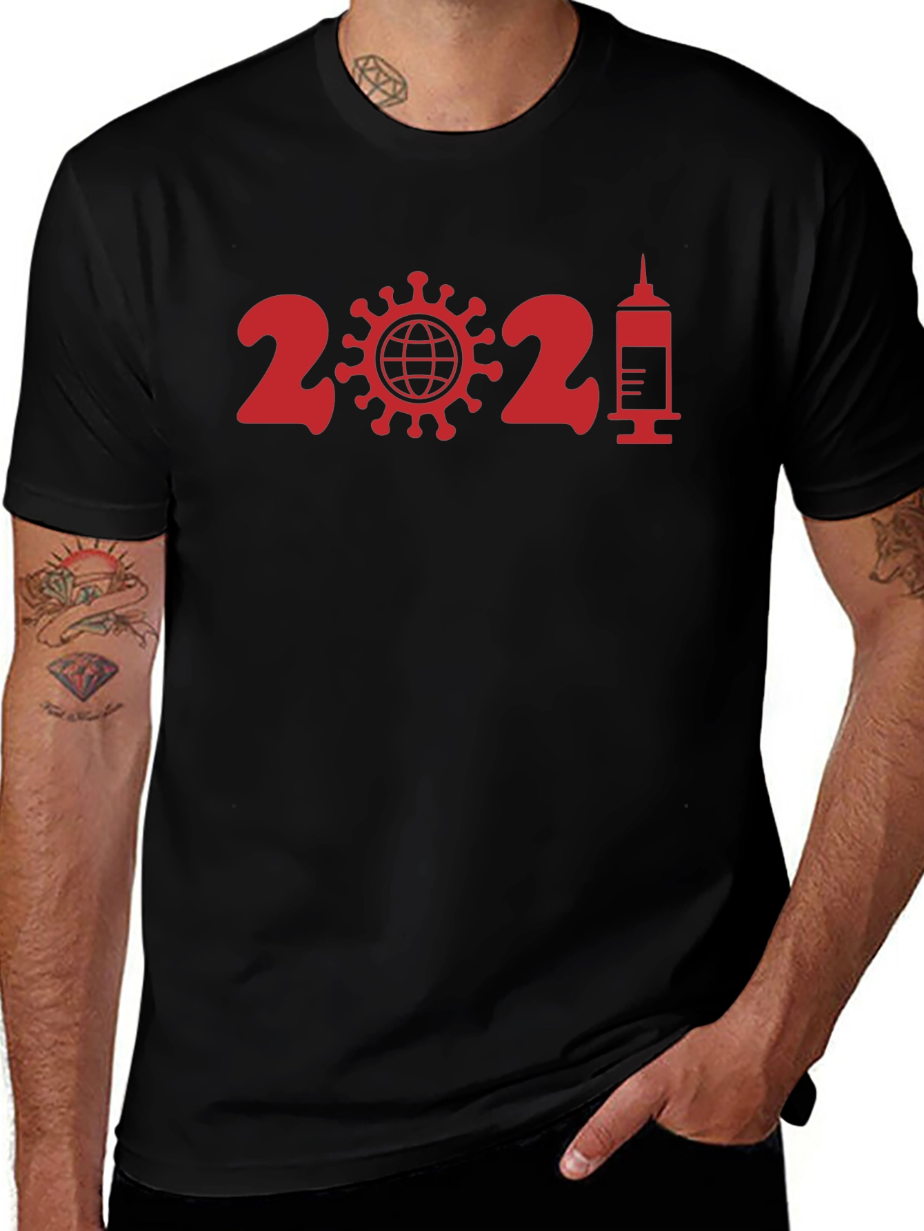 2021 Vaccine T-Shirt - Black