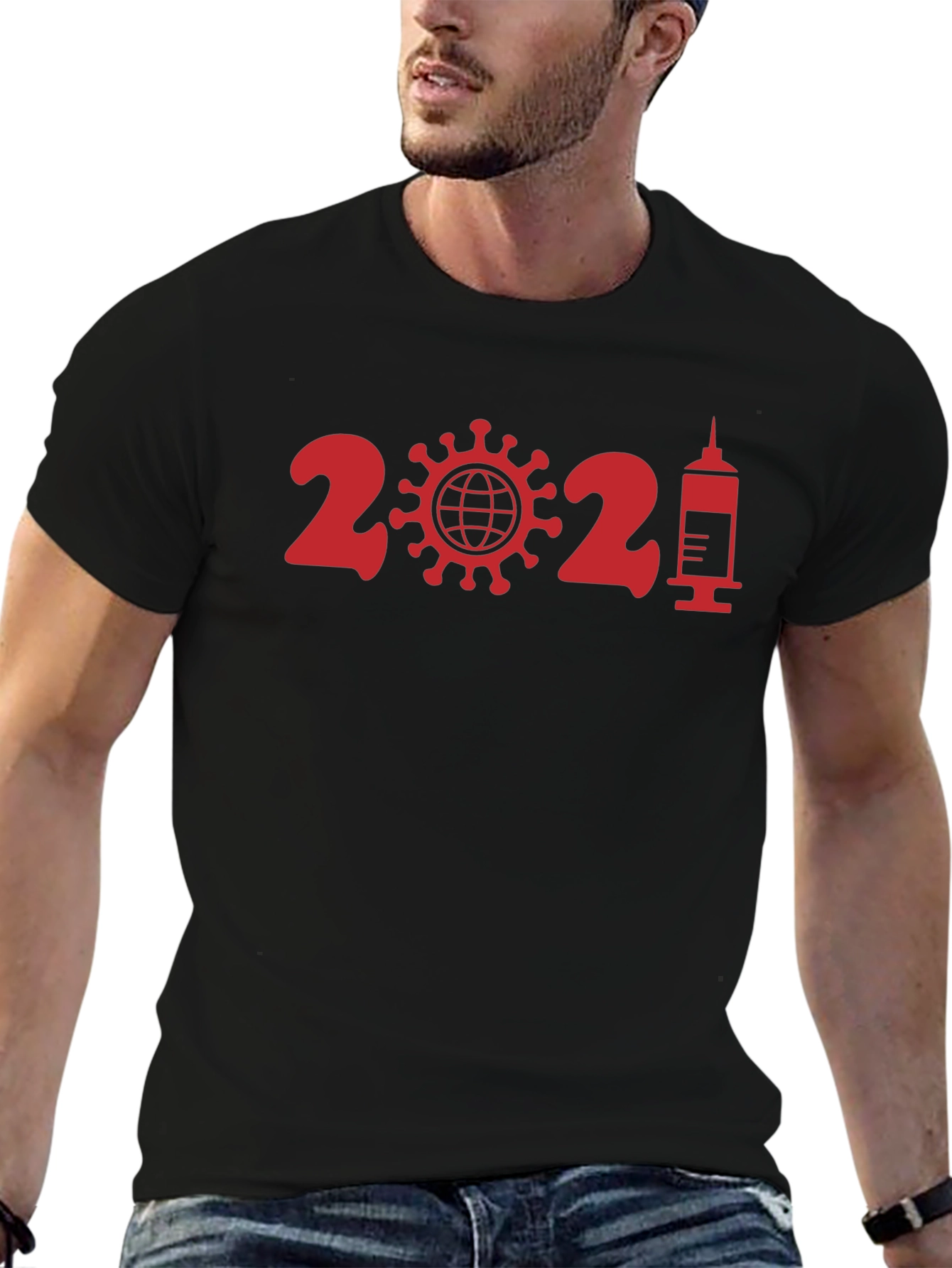 2021 Vaccine T-Shirt - Black