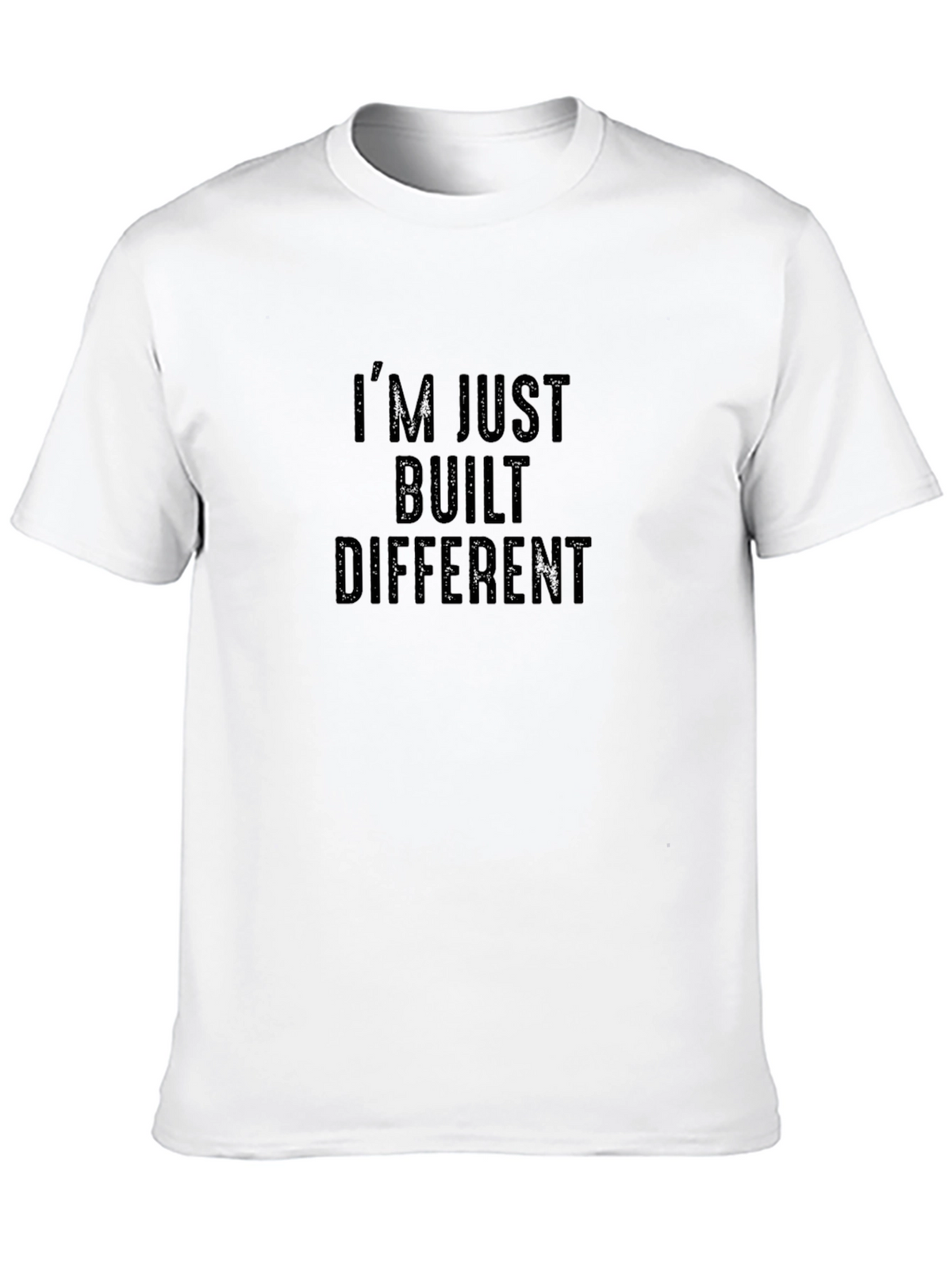 Im Just Built Different Black Graphic Tee
