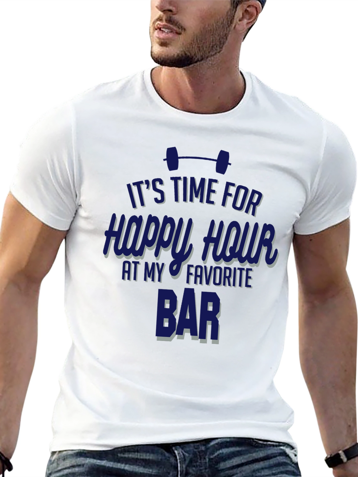 Gym Happy Hour Graphic T-Shirt