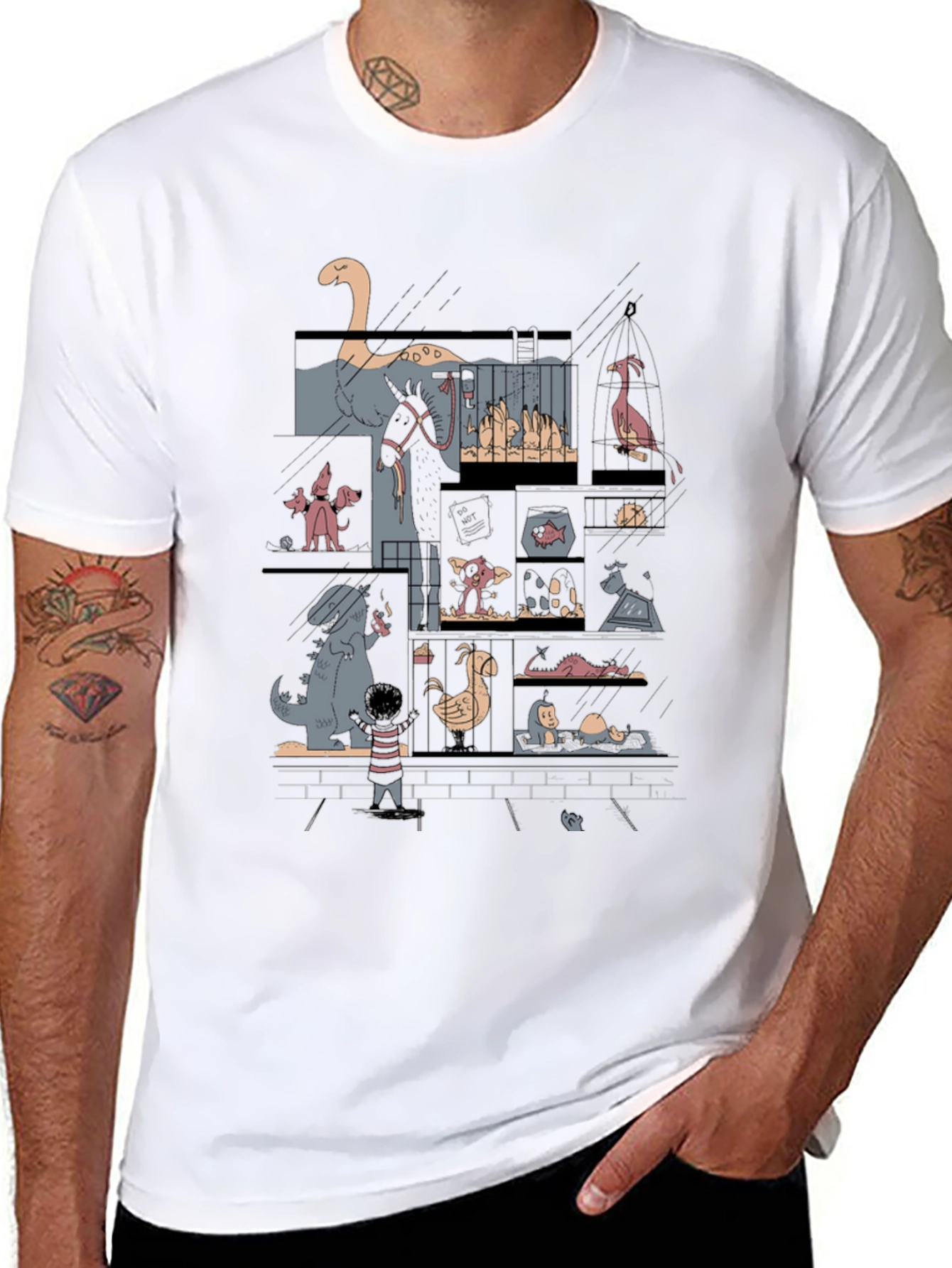 Zoo Animals Graphic T-Shirt