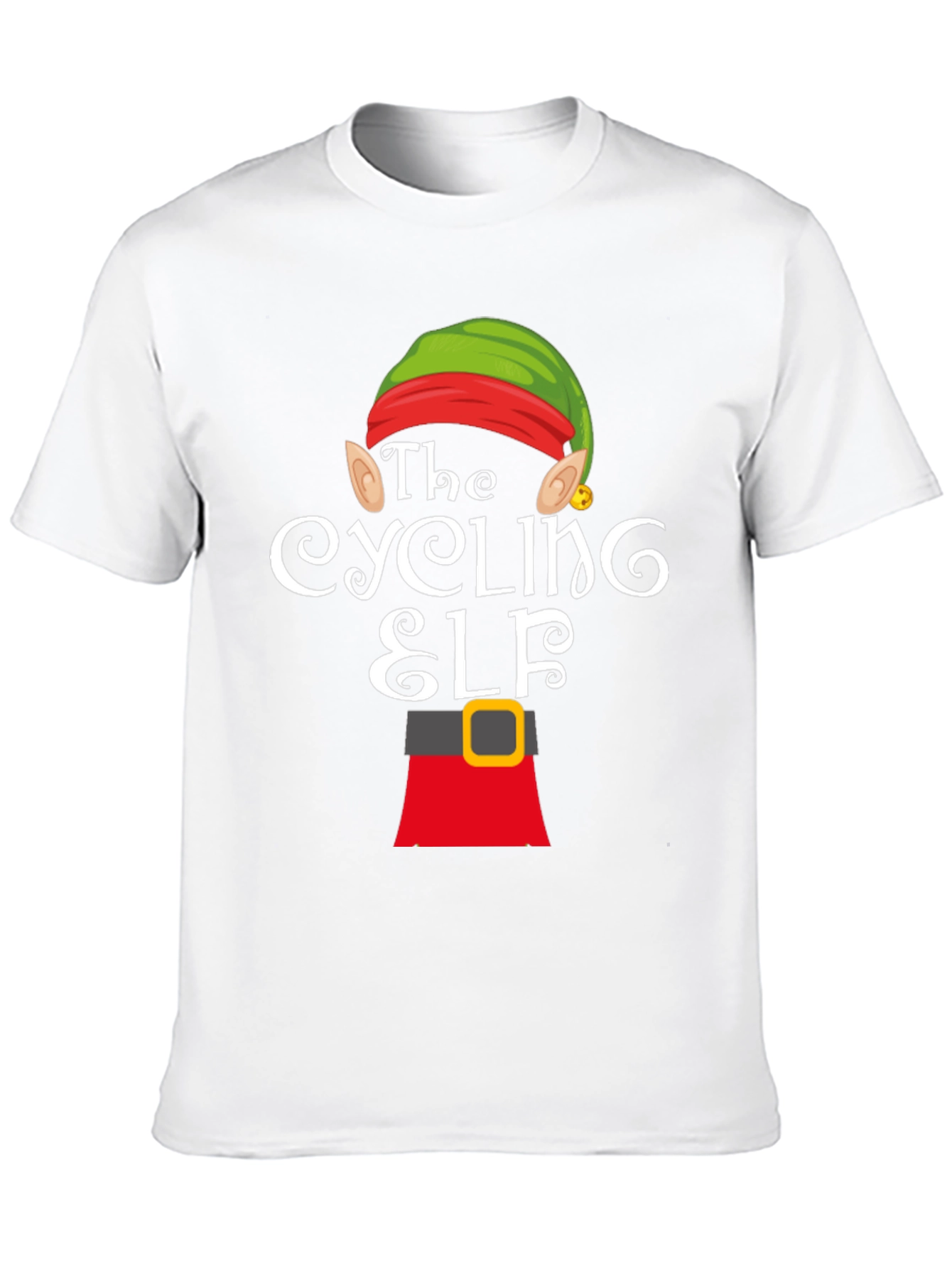 The Cycling Elf T-Shirt - Holiday Fun