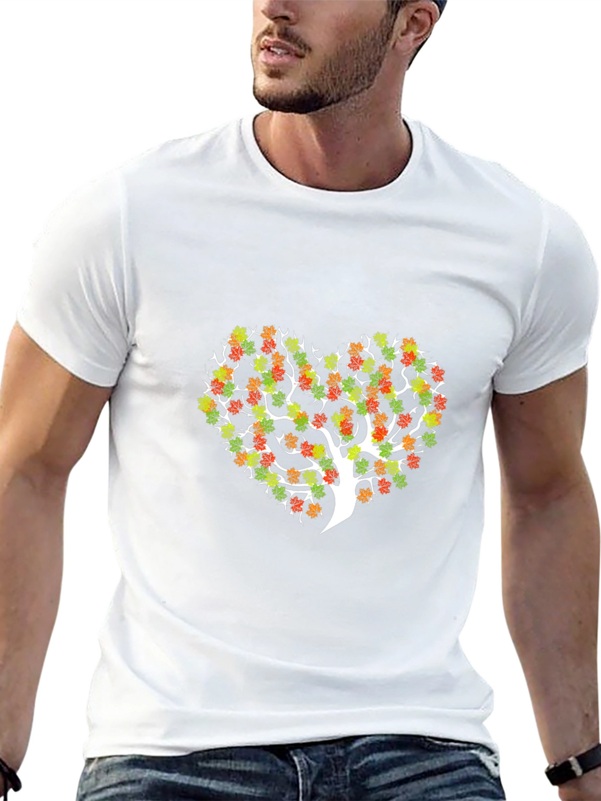 Heart Tree Graphic Tee - Unique Nature Design