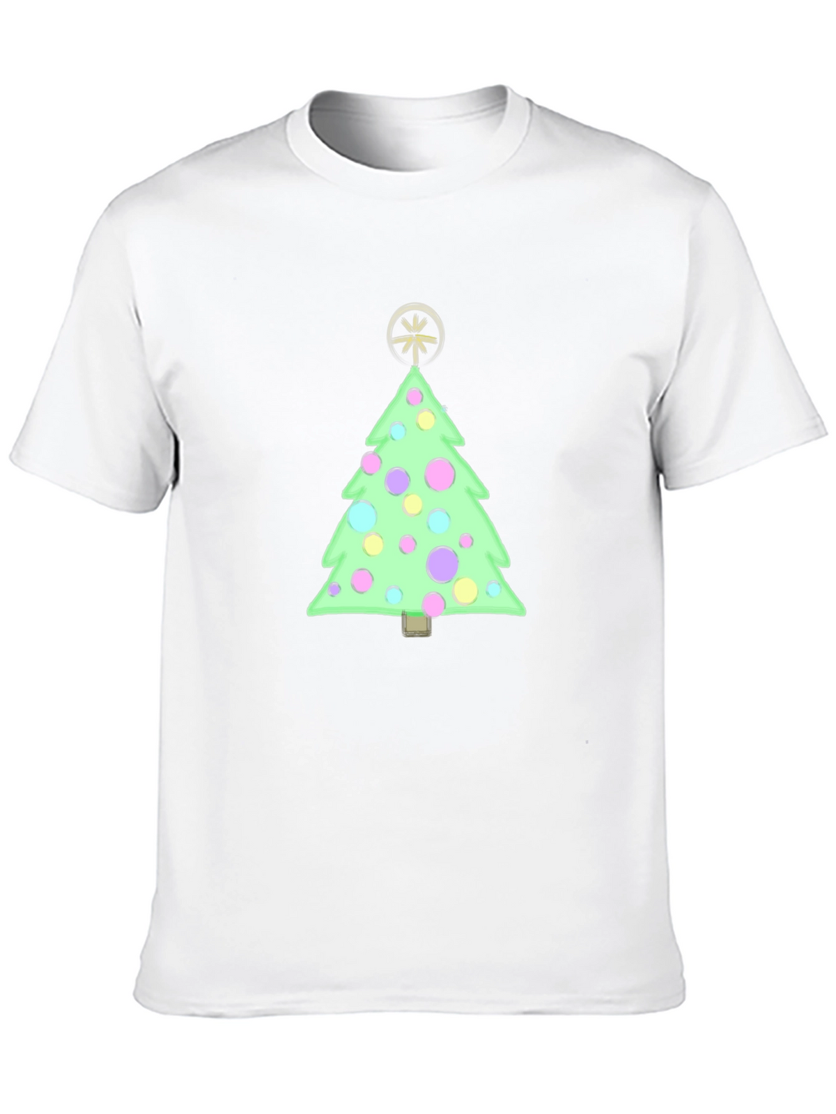 Festive Christmas Tree Graphic Tee - Holiday Cheer
