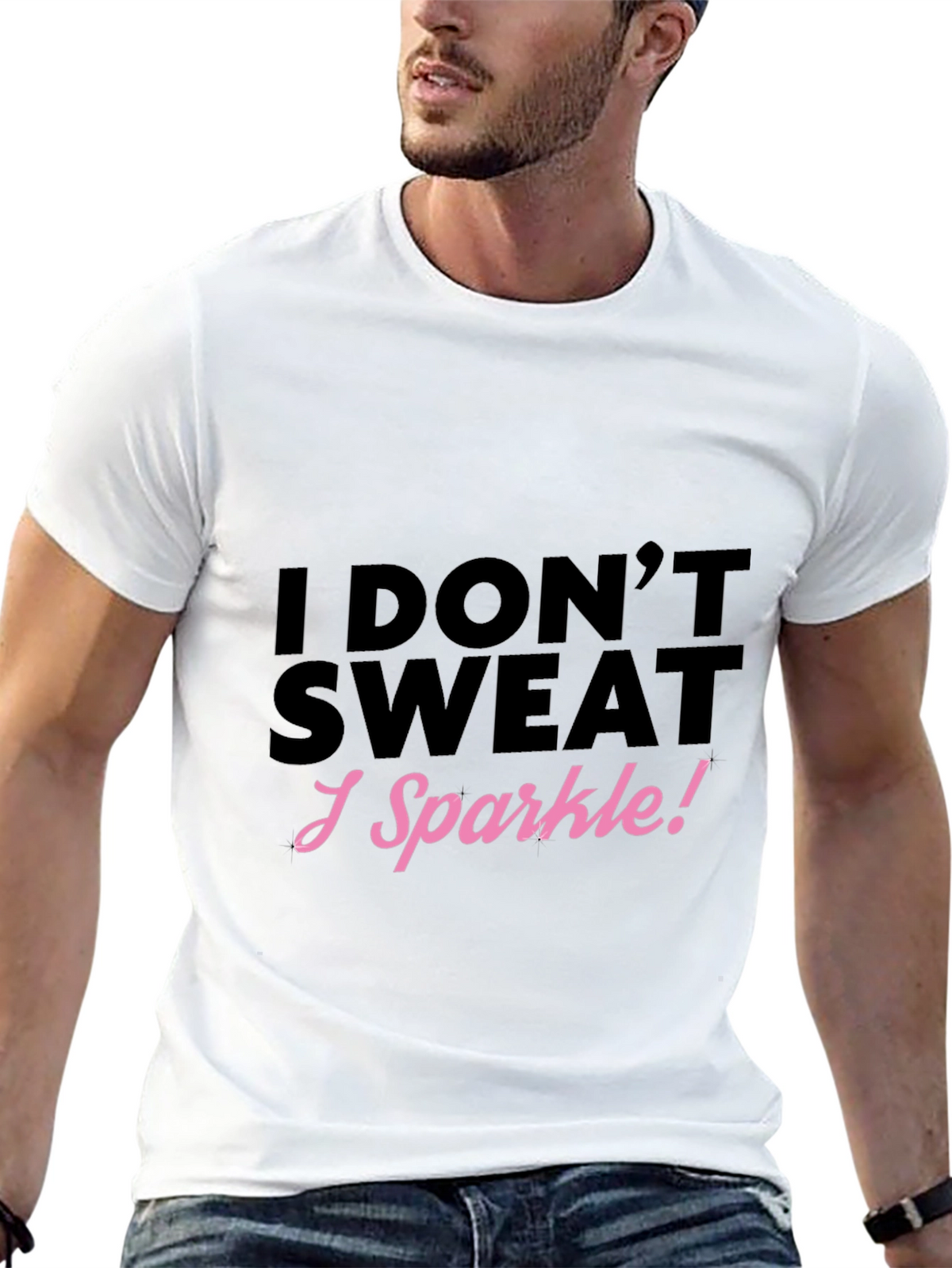I Dont Sweat I Sparkle! Black T-Shirt