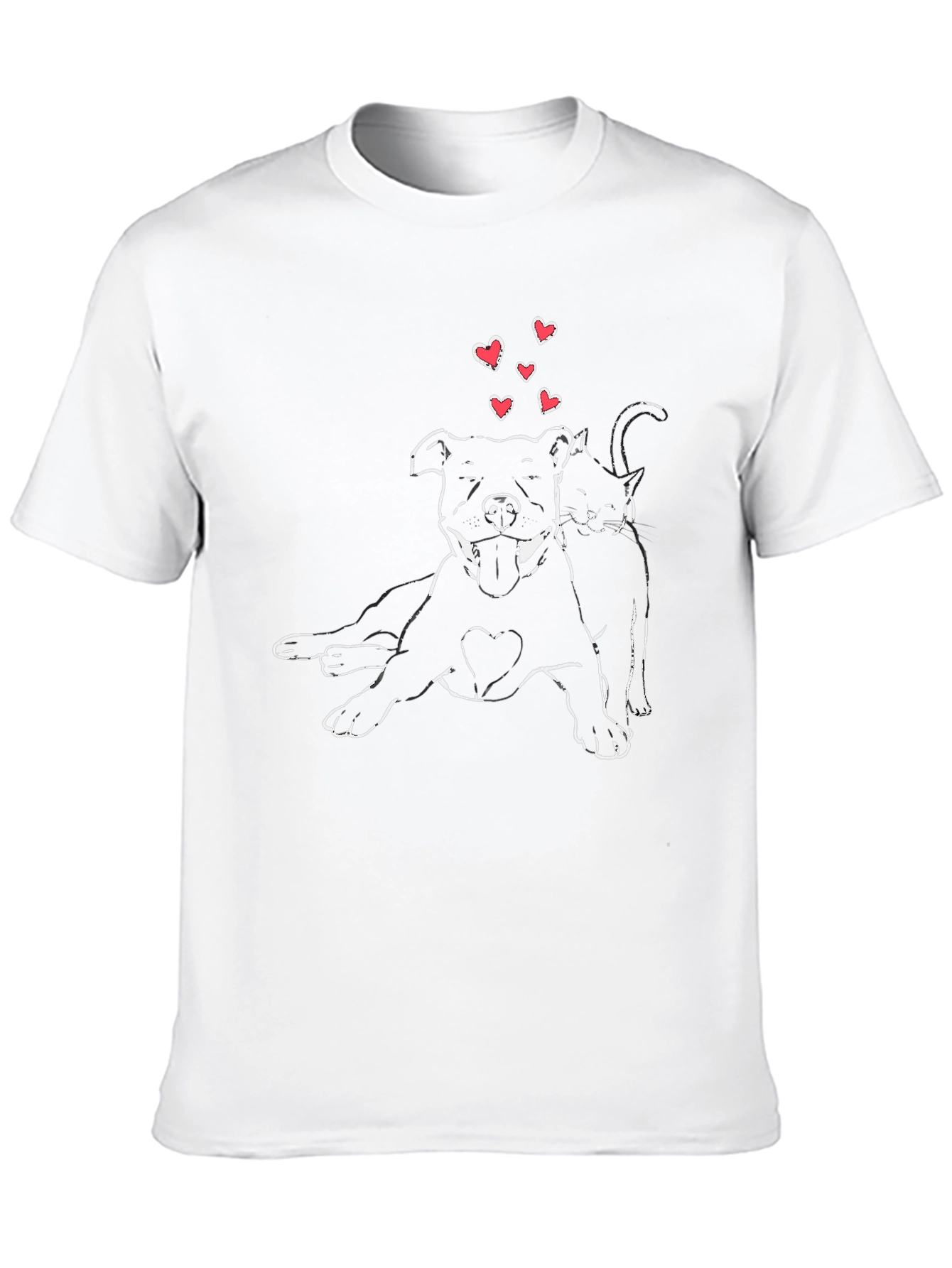 Dog and Cat Love T-Shirt - Unisex