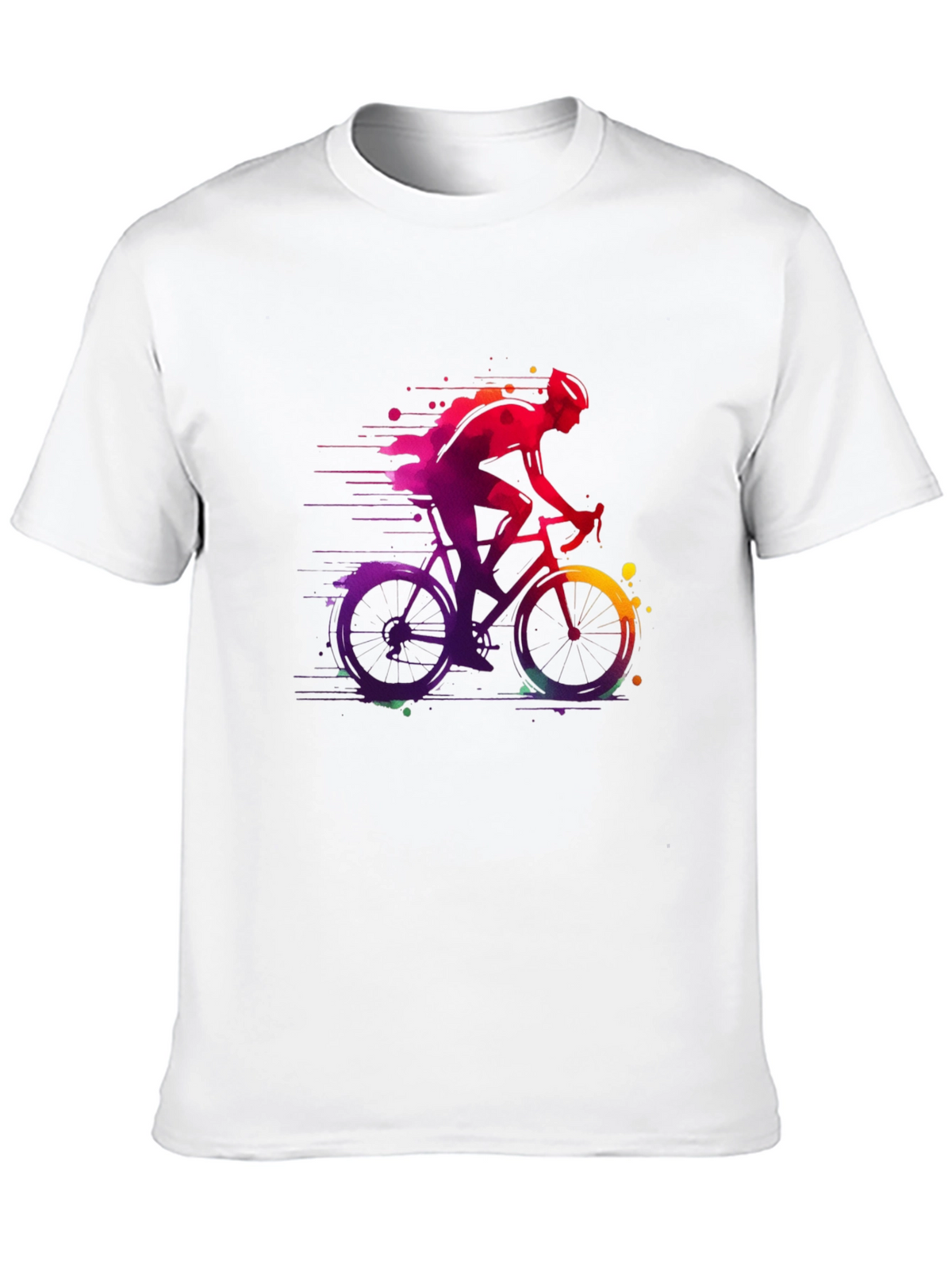 Mens Bicycle Graphic Tee - Vibrant Cycling Shirt