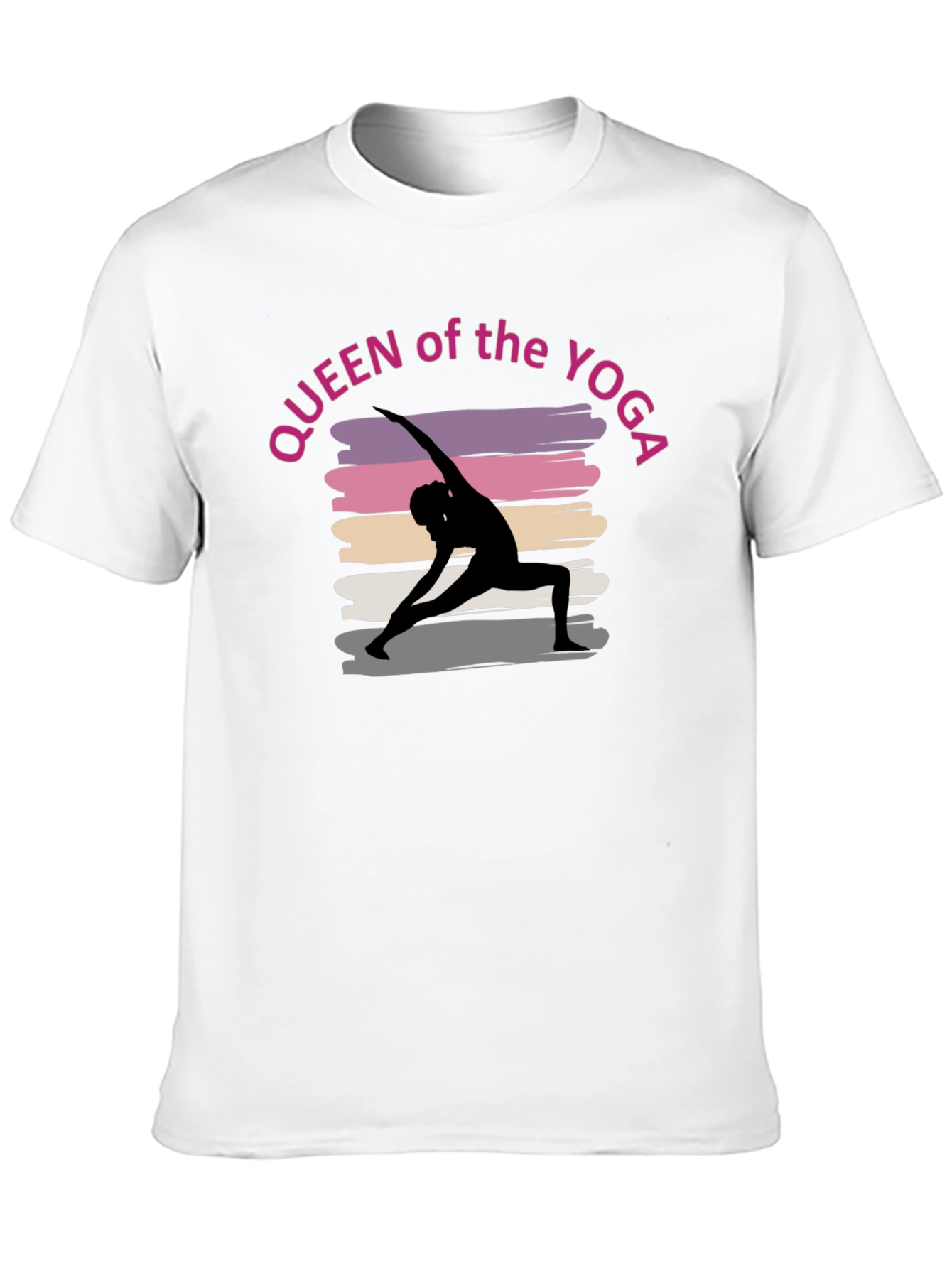 Queen of the Yoga T-Shirt - Stylish Black Tee