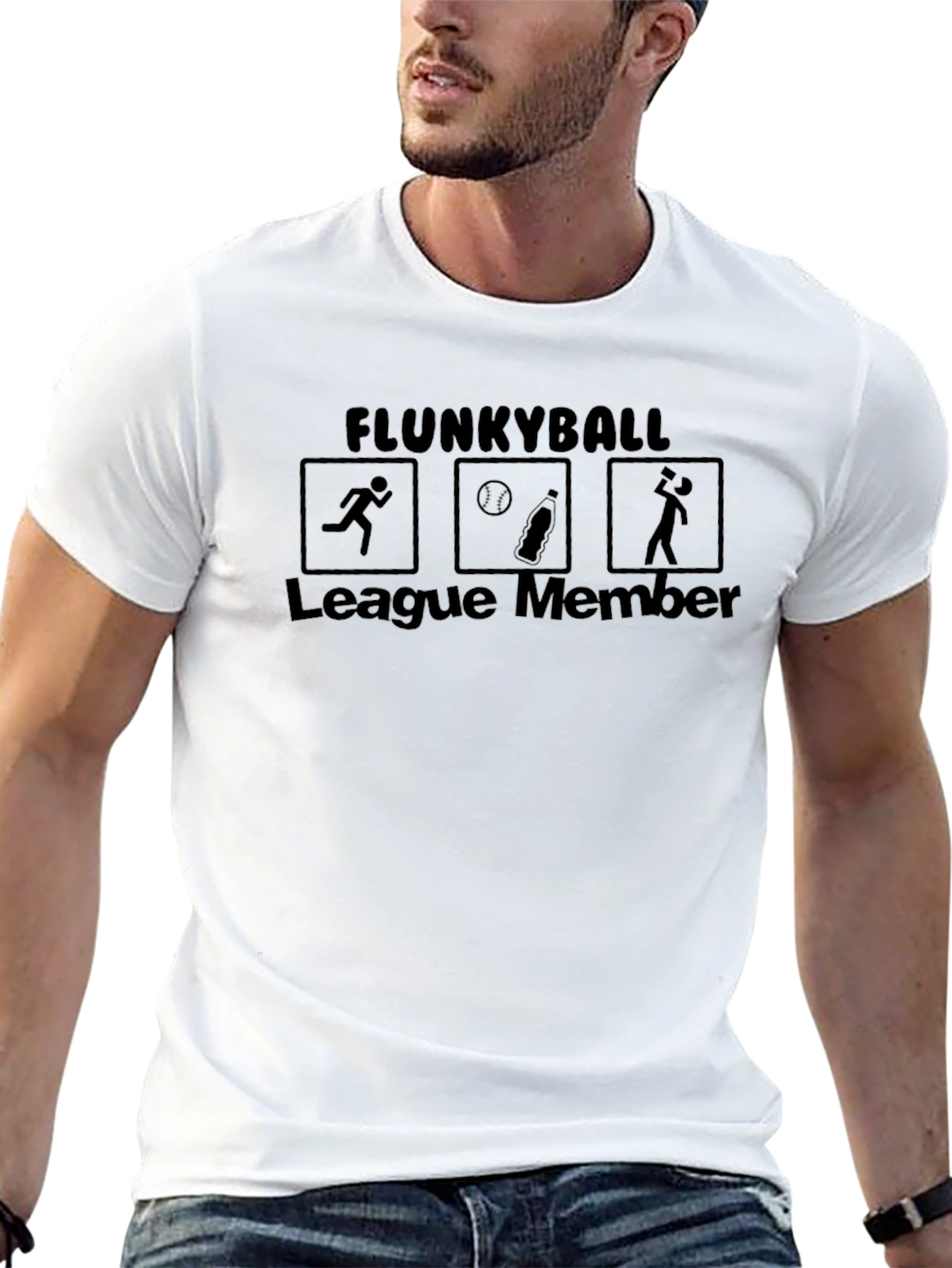 Flunkyball League Member Black T-Shirt