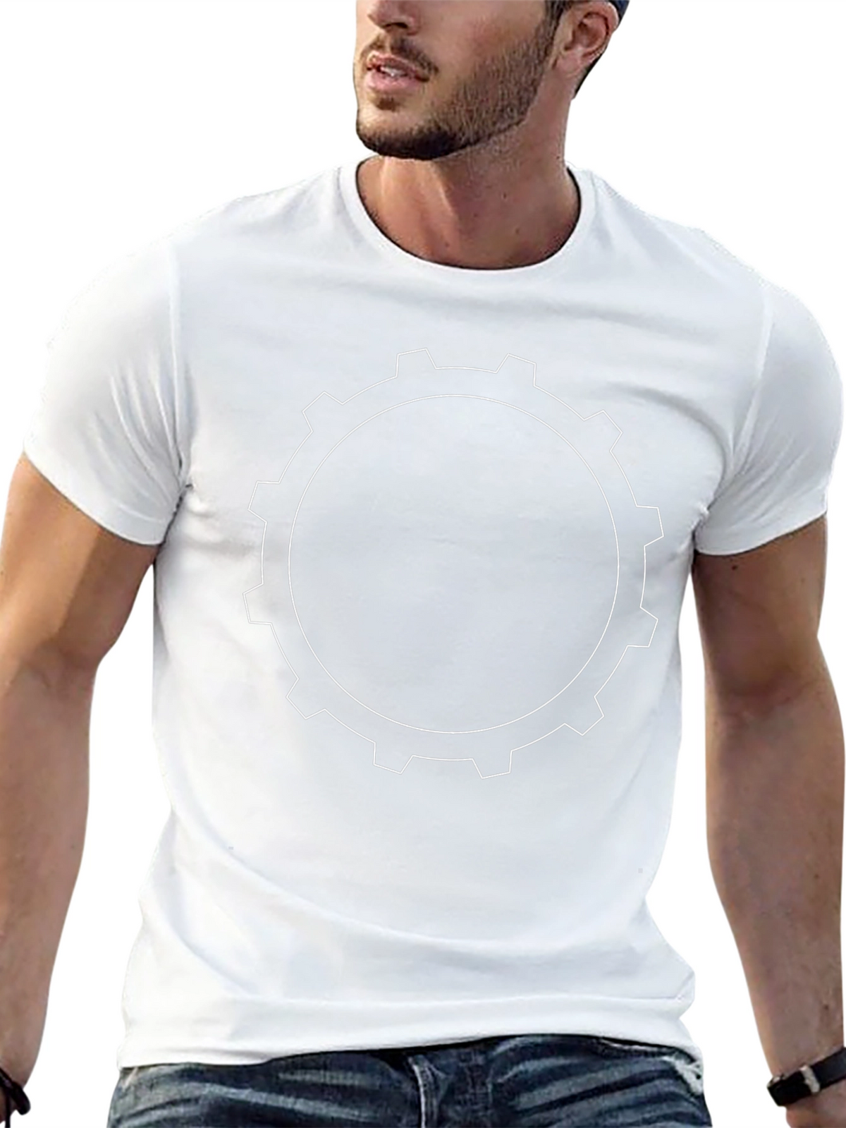 Gear Graphic Black T-Shirt - Mechanical Style