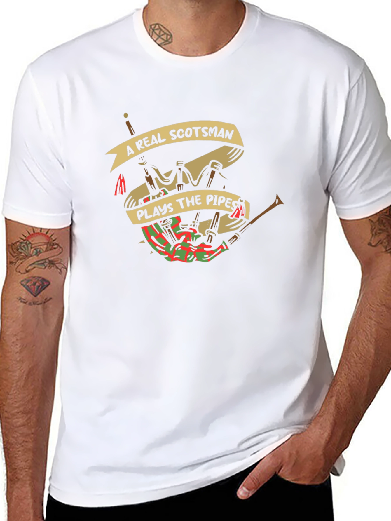 A Real Scotsman Plays The Pipes T-Shirt
