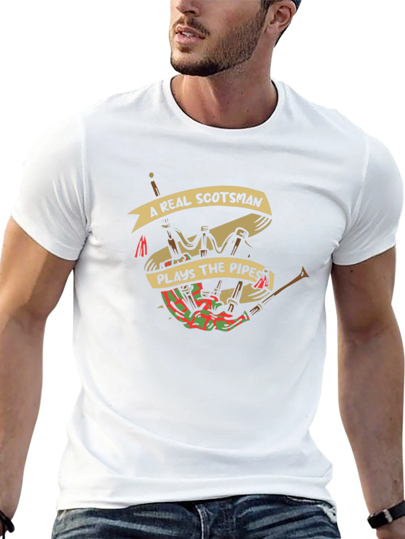 A Real Scotsman Plays The Pipes T-Shirt