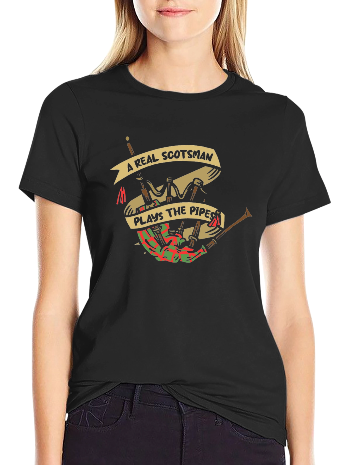 A Real Scotsman Plays The Pipes T-Shirt