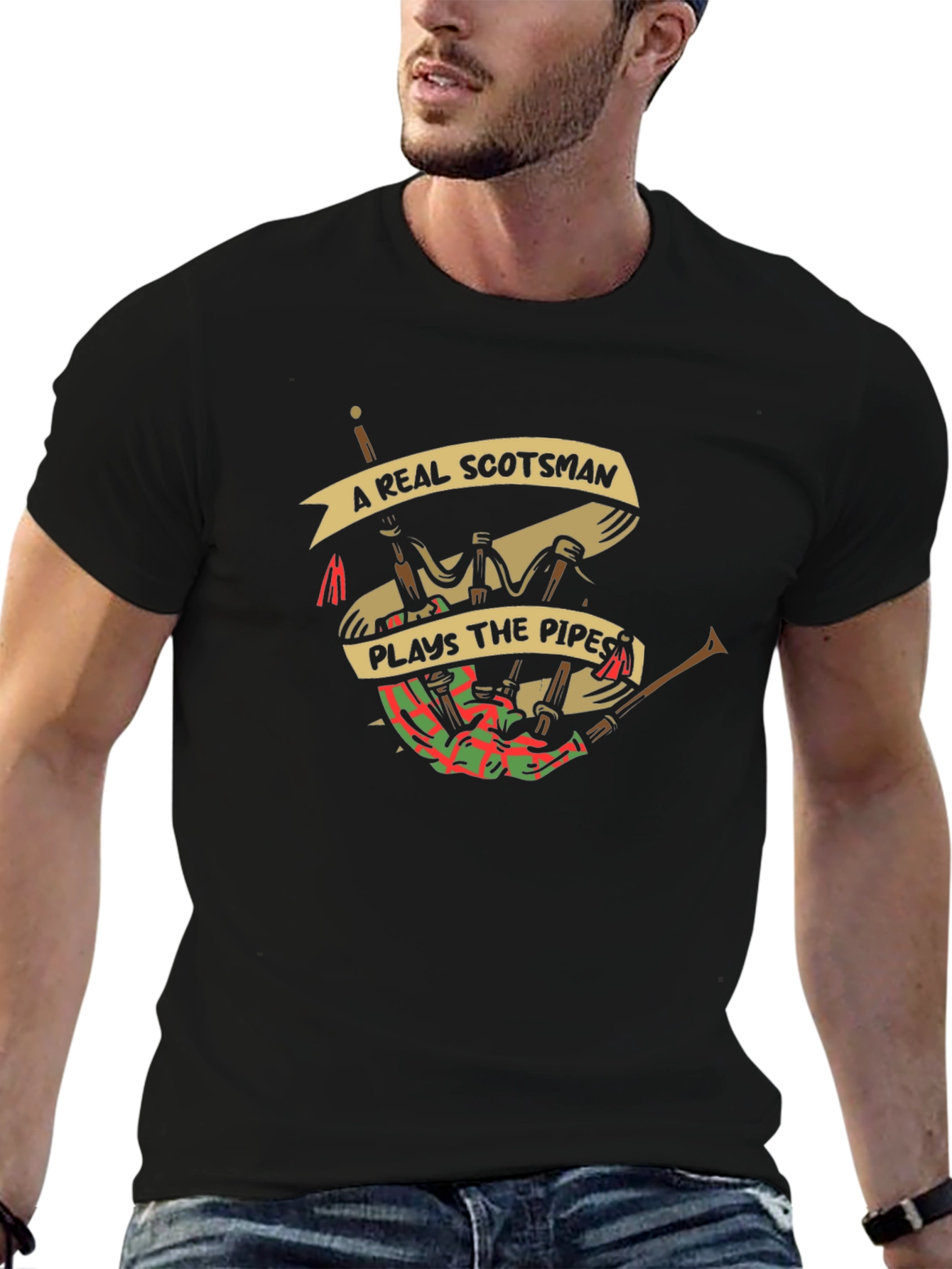 A Real Scotsman Plays The Pipes T-Shirt