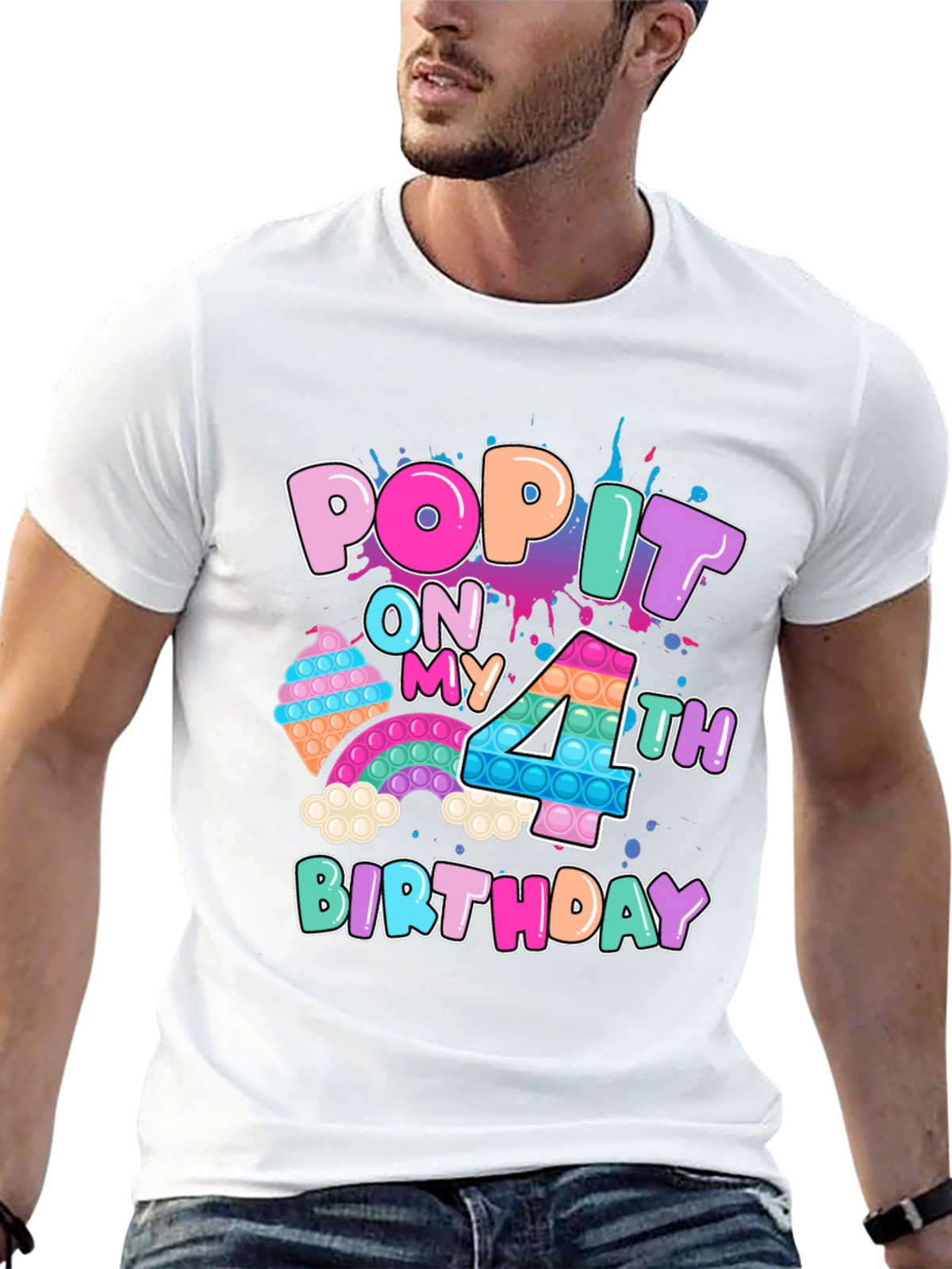Pop It On My 4th Birthday T-Shirt