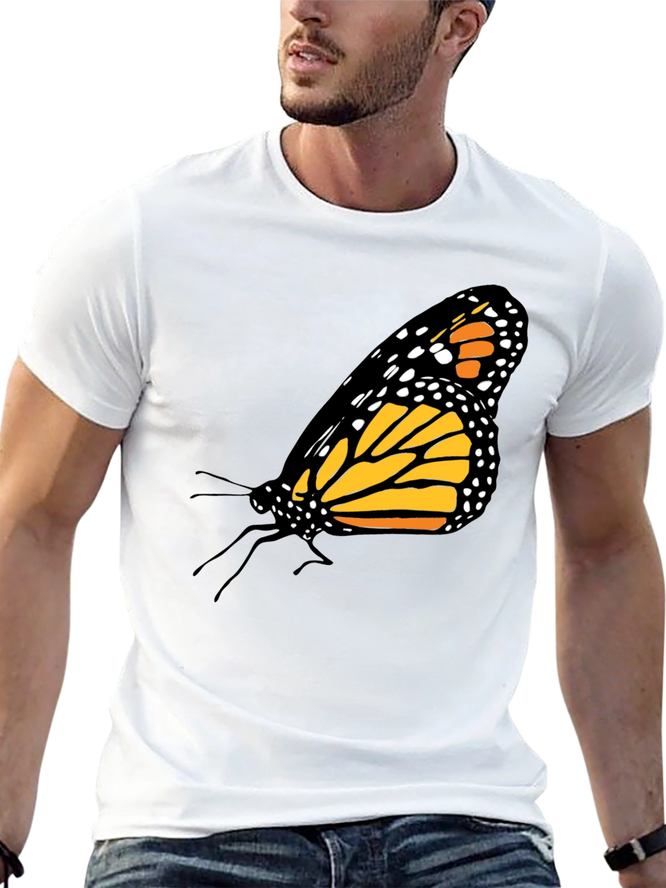 Butterfly Graphic Black T-Shirt