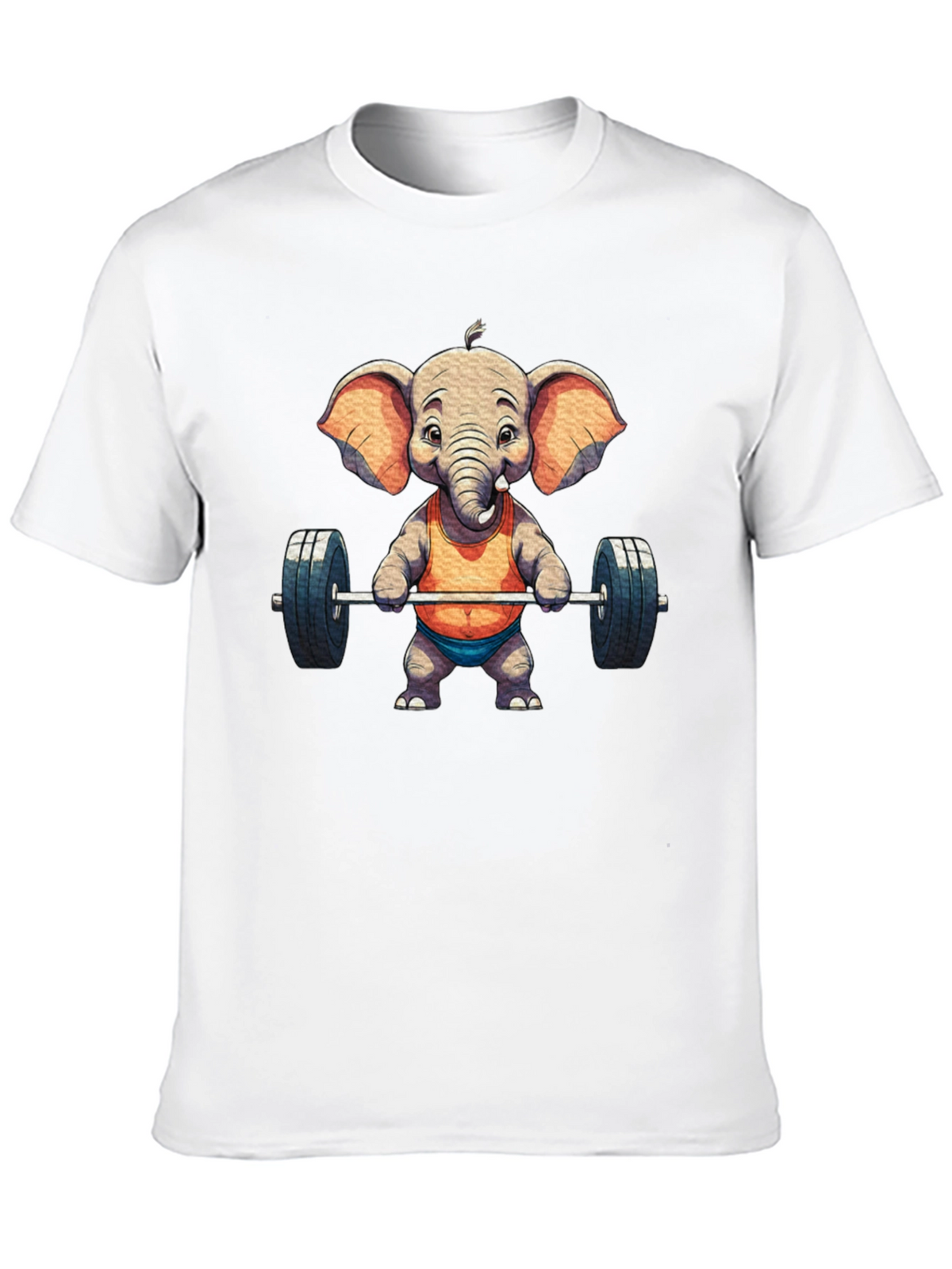 Elephant Weightlifter Graphic Tee