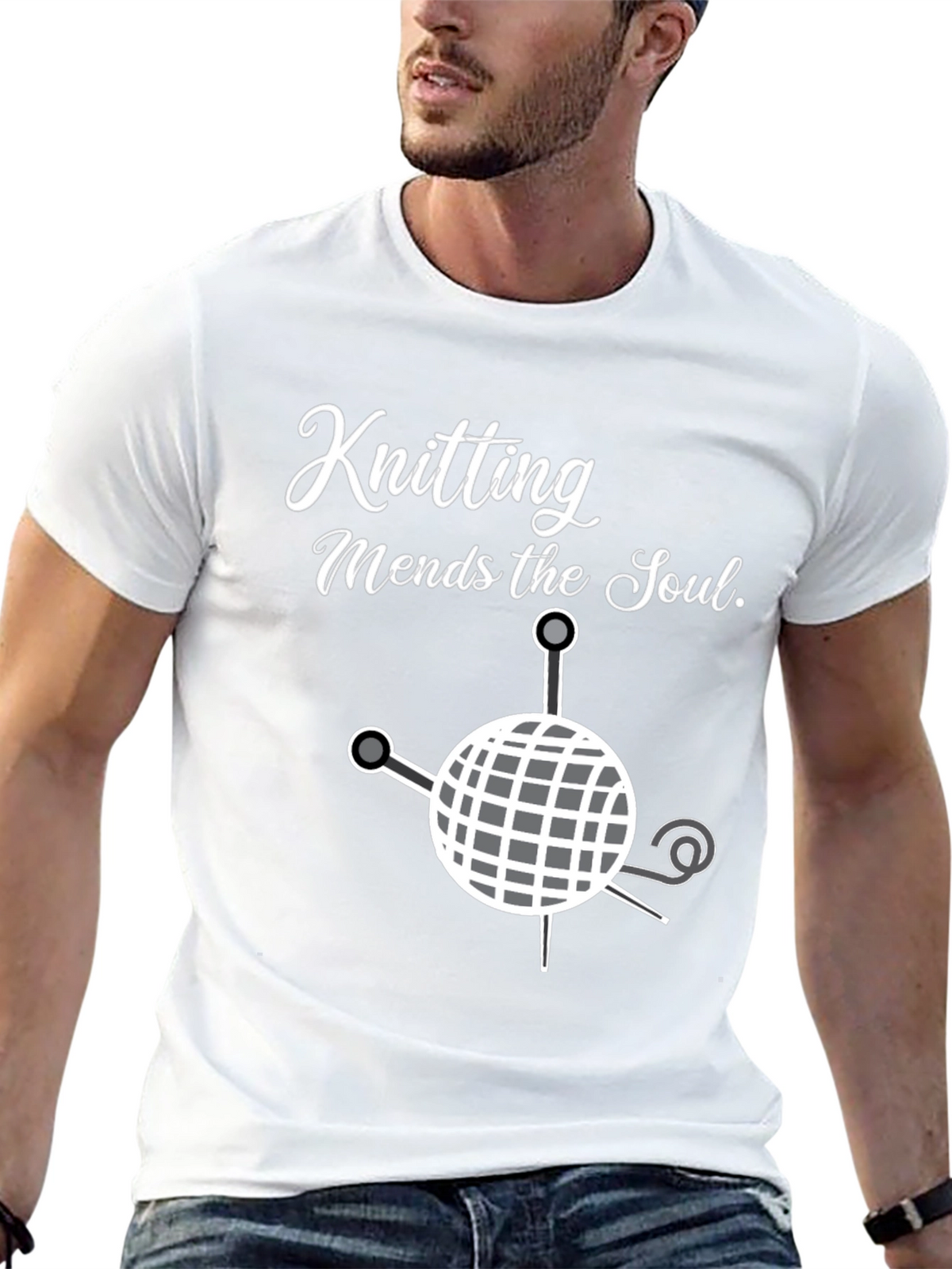 Knitting Mends the Soul T-Shirt