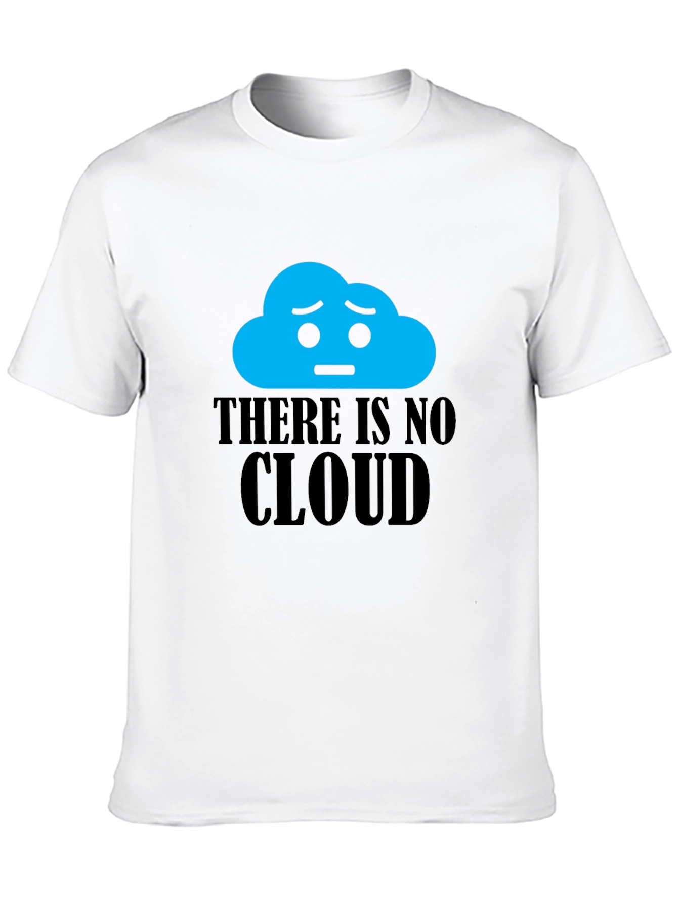 Sad Cloud Graphic T-Shirt - Black Humor Tee