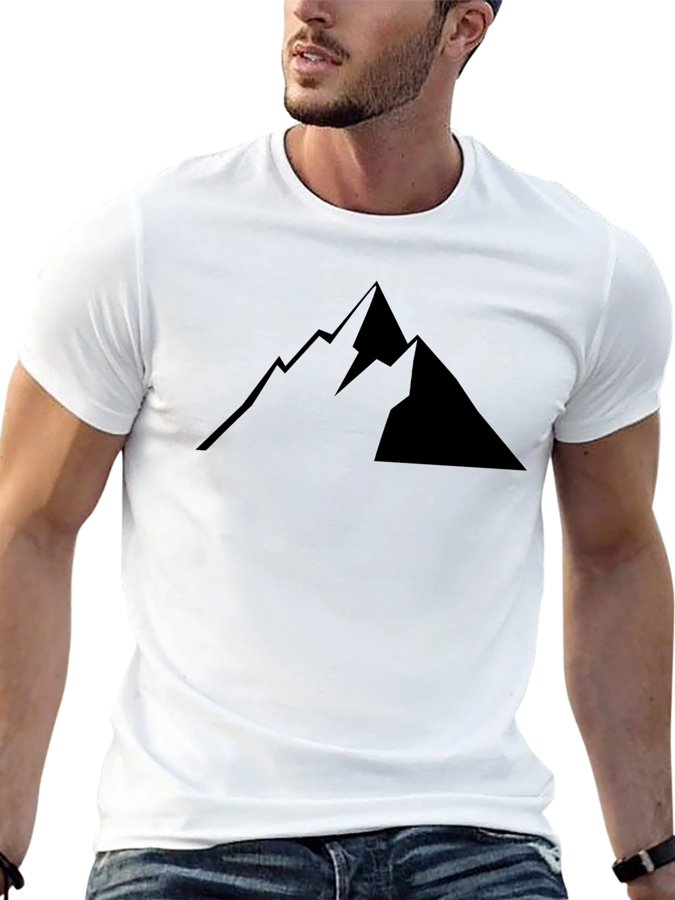 Mountain Peak Graphic Tee - Black Short Sleeve
