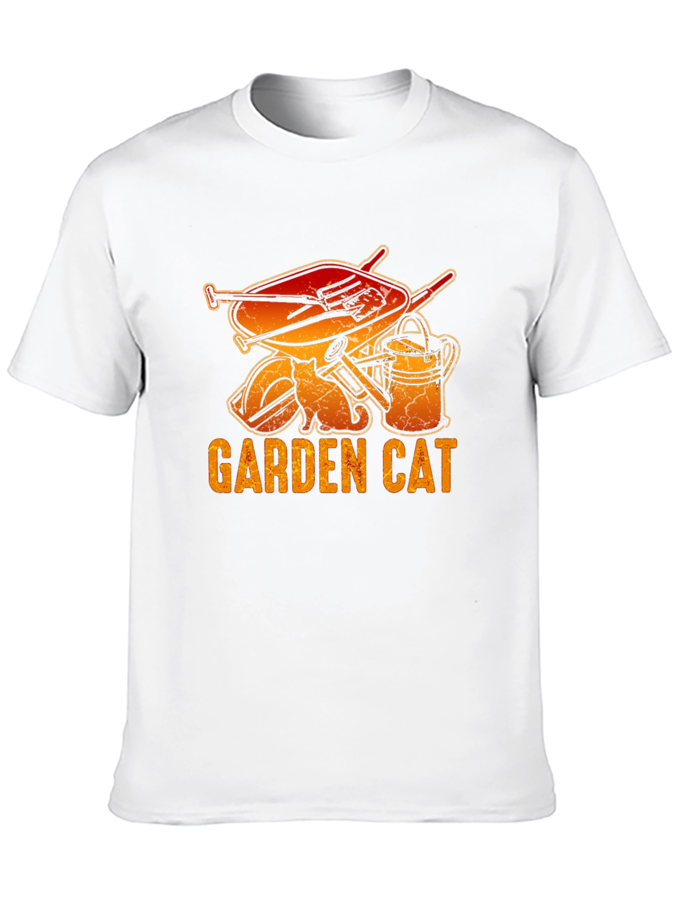 Garden Cat Graphic Tee - Gardening Lover T-Shirt