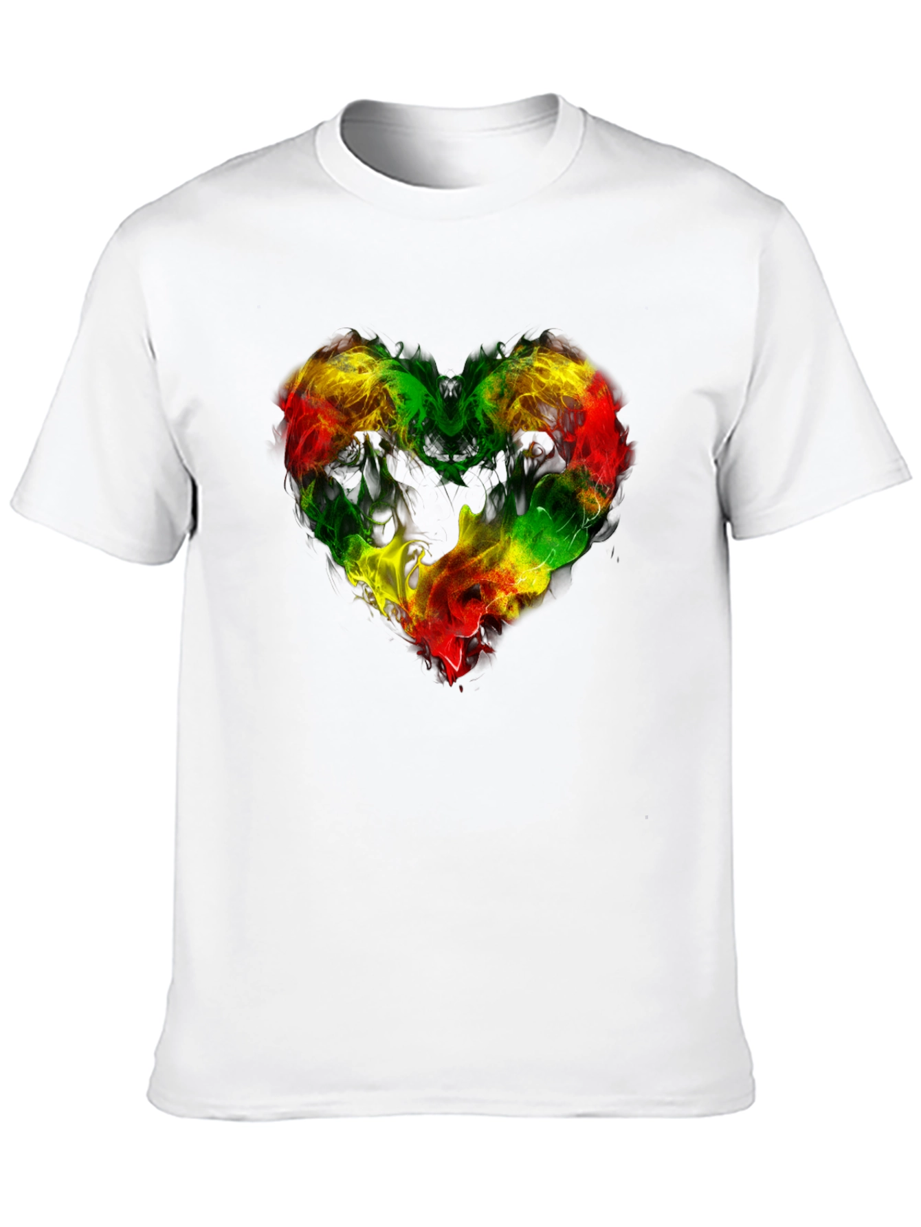 Rasta Heart Graphic Tee - Reggae Love
