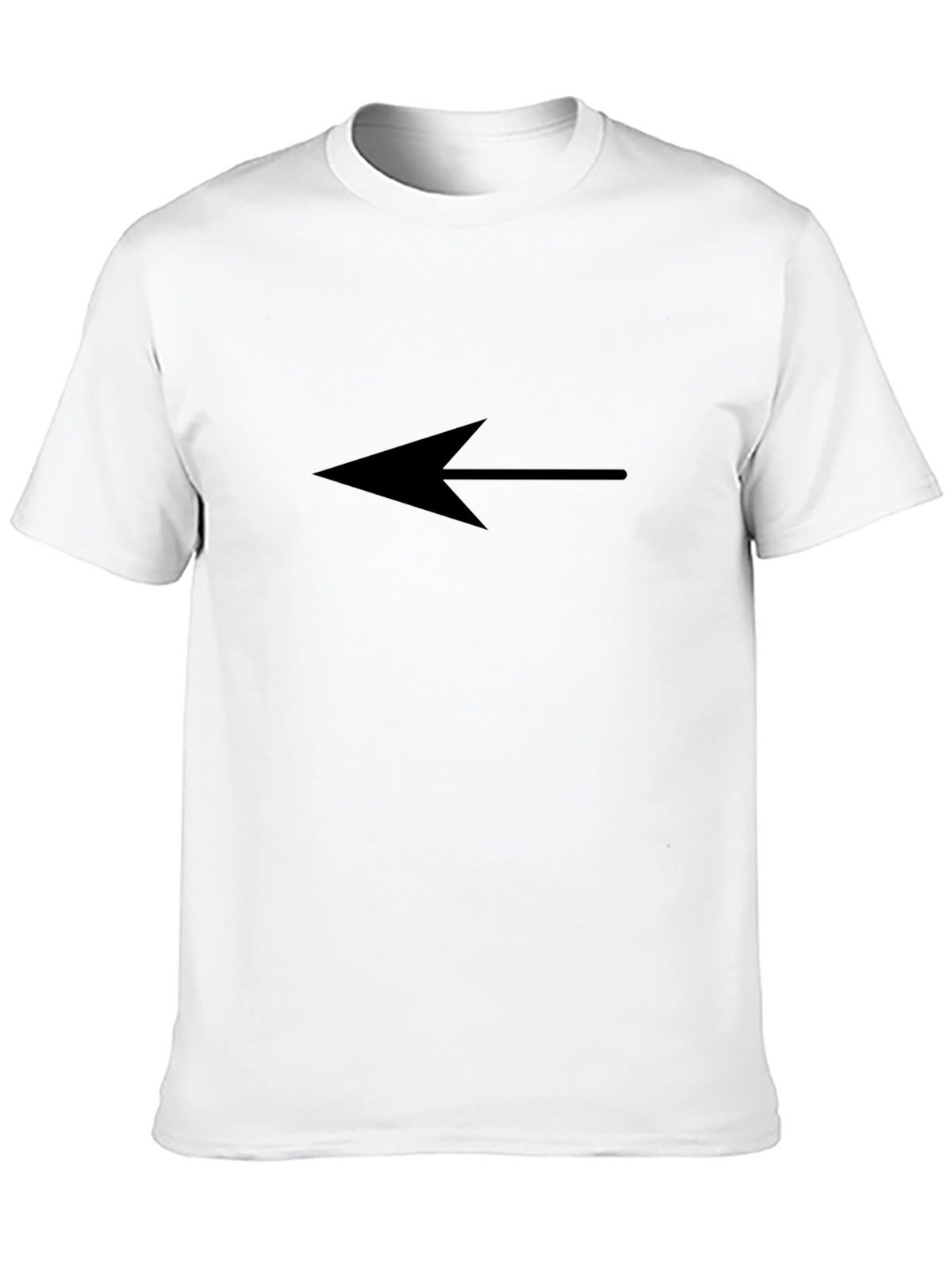 Left Arrow Graphic T-Shirt - Casual Black Tee